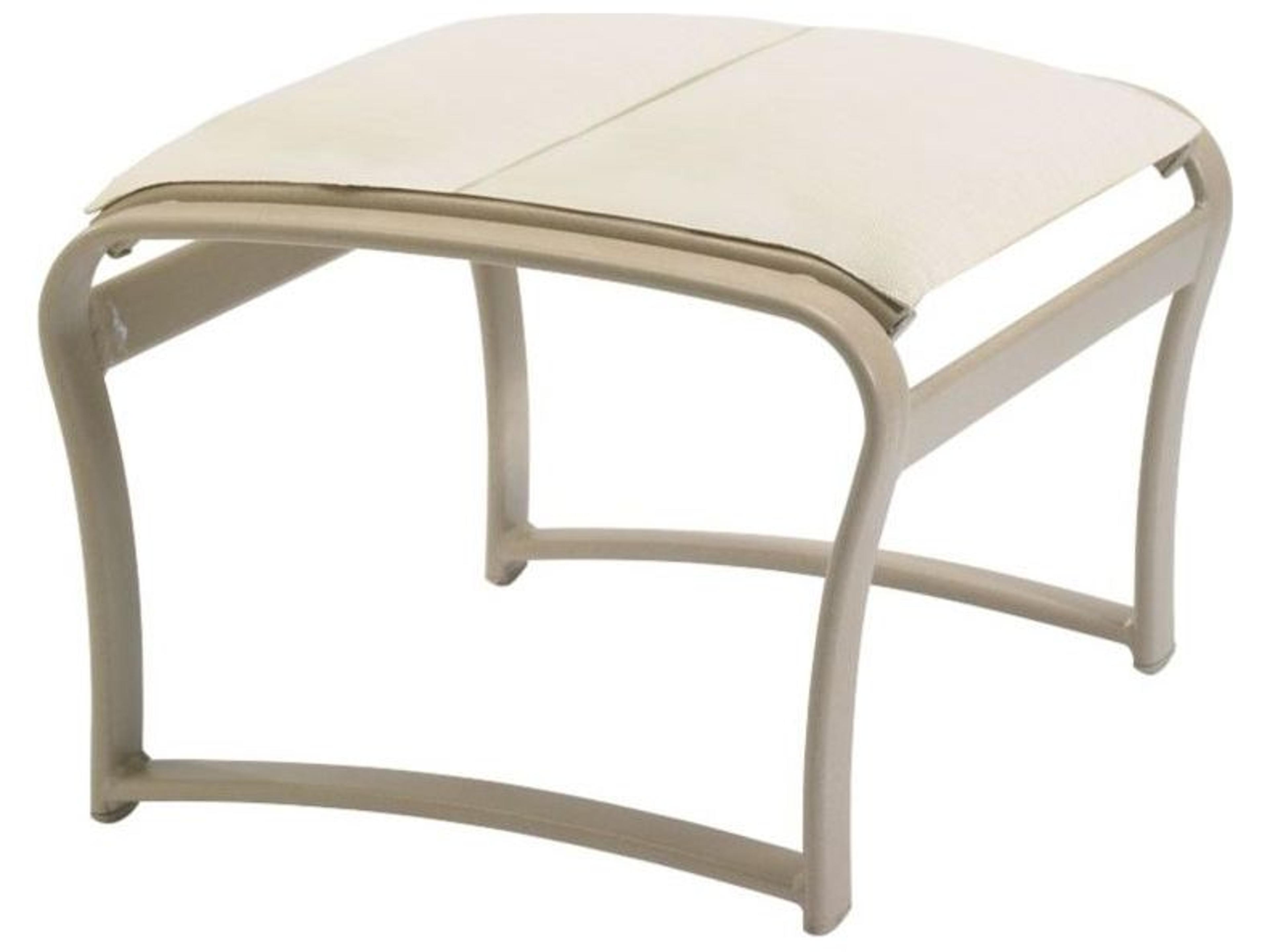 Shoreline Padded Sling Aluminum Outdoor Patio Ottoman