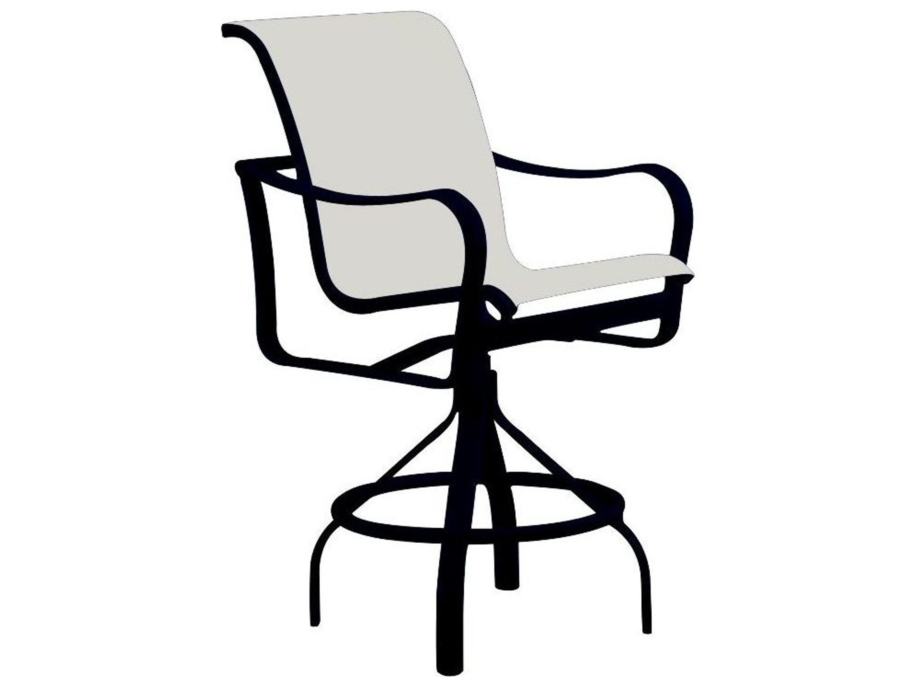 Shoreline Sling Aluminum Swivel Patio Bar Stool