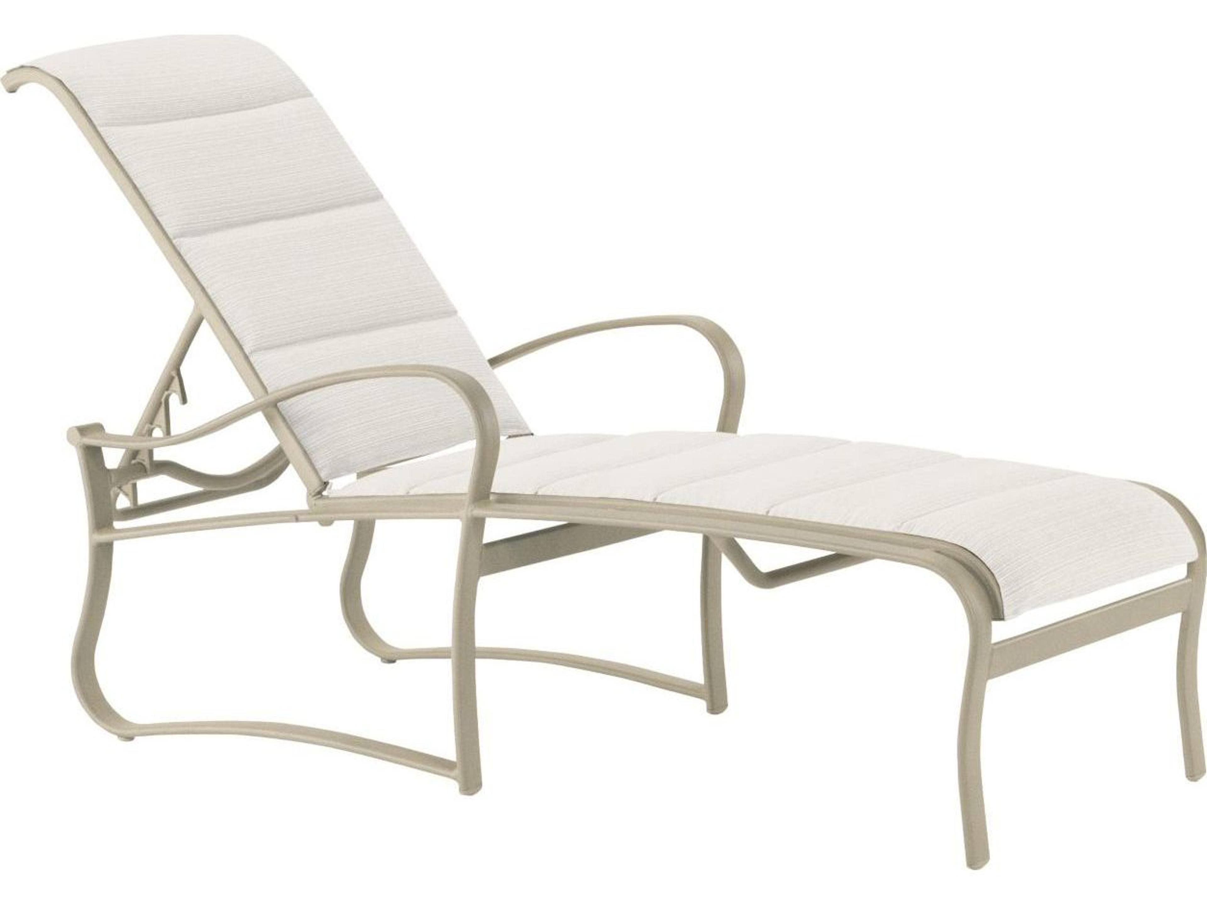 Shoreline Padded Sling Aluminum Outdoor Chaise Lounge