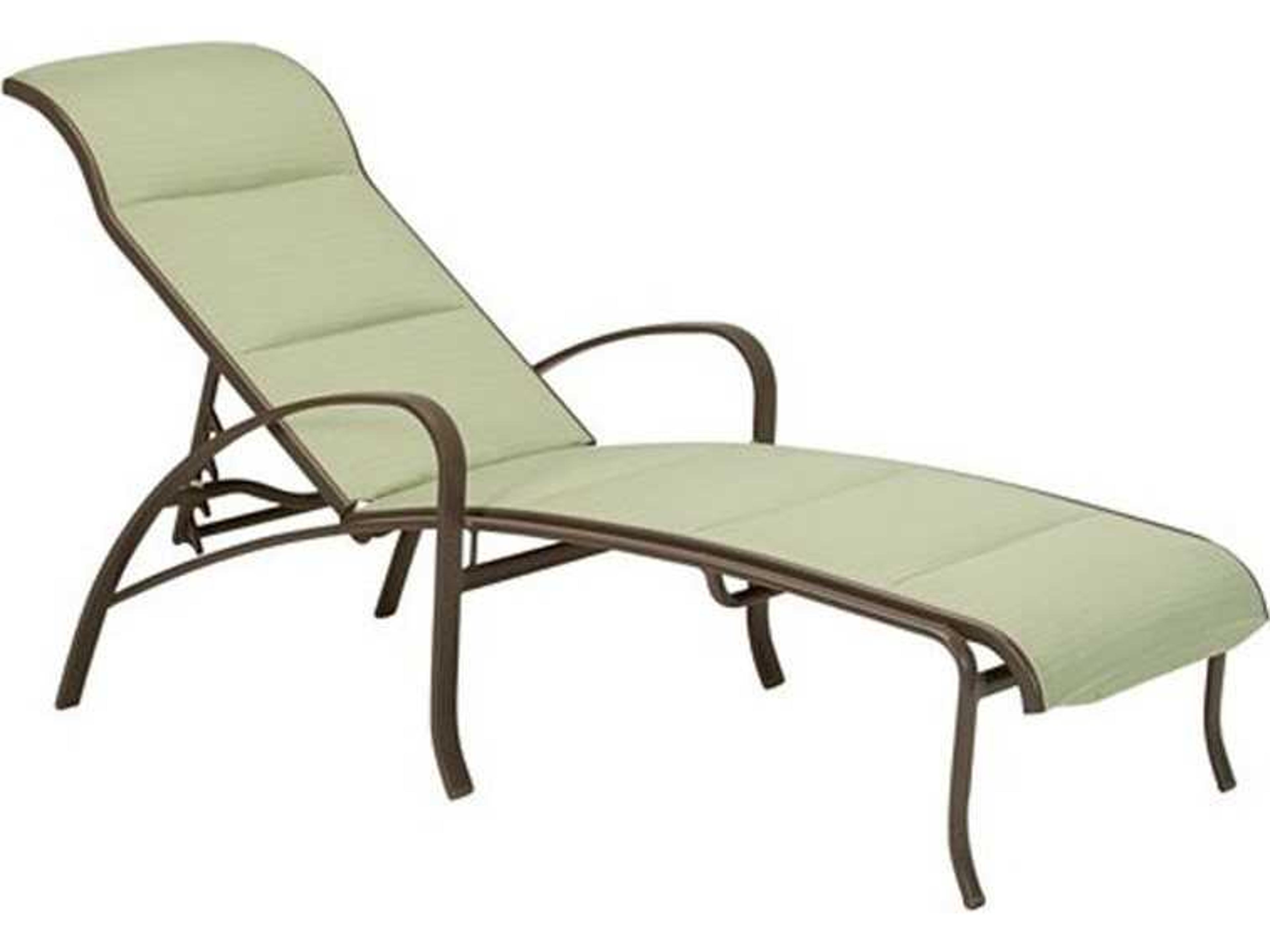 Shoreline Padded Sling Aluminum Patio Chaise Lounge