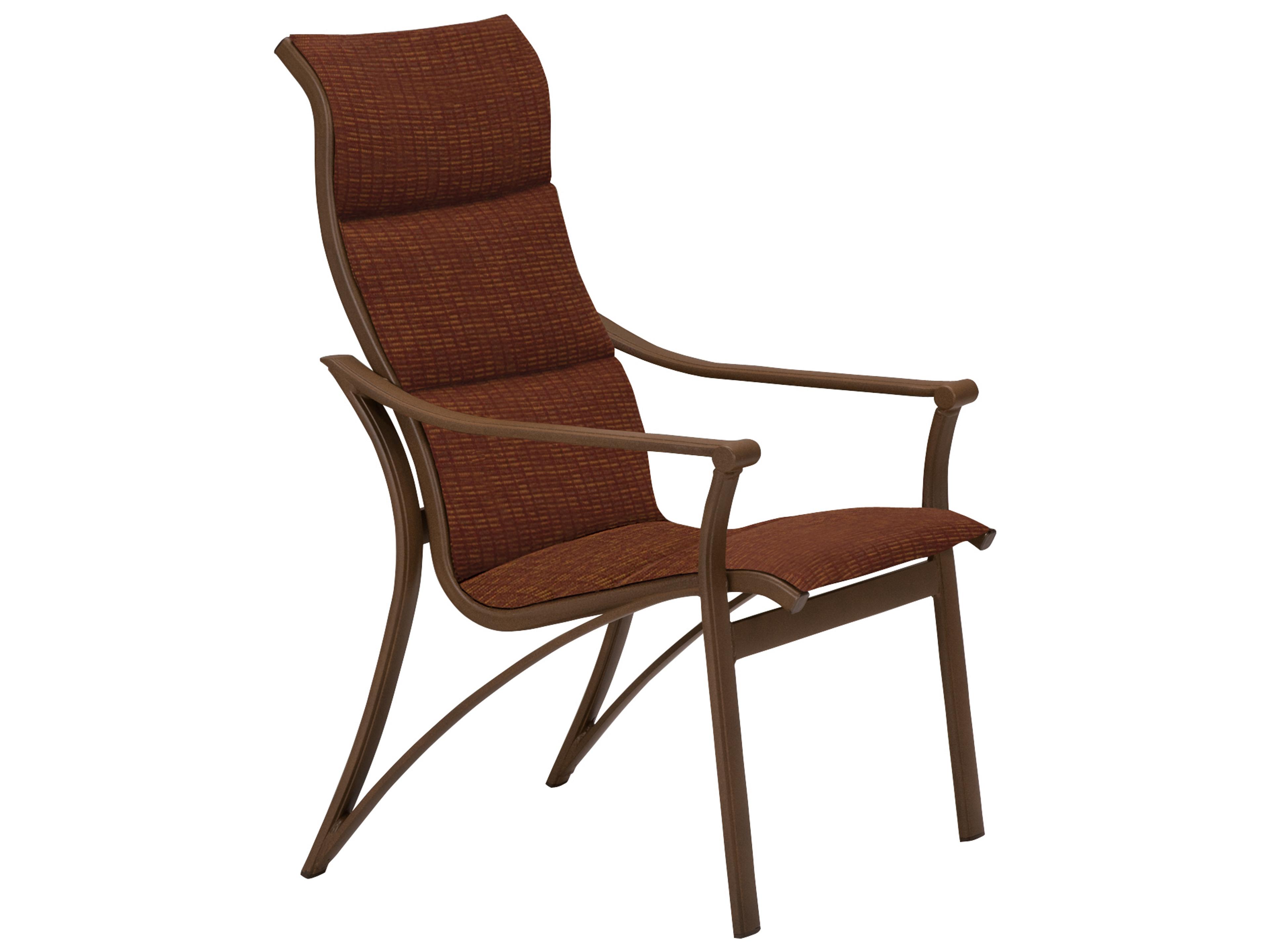 Corsica Padded Sling Aluminum Outdoor Dining Arm Chair