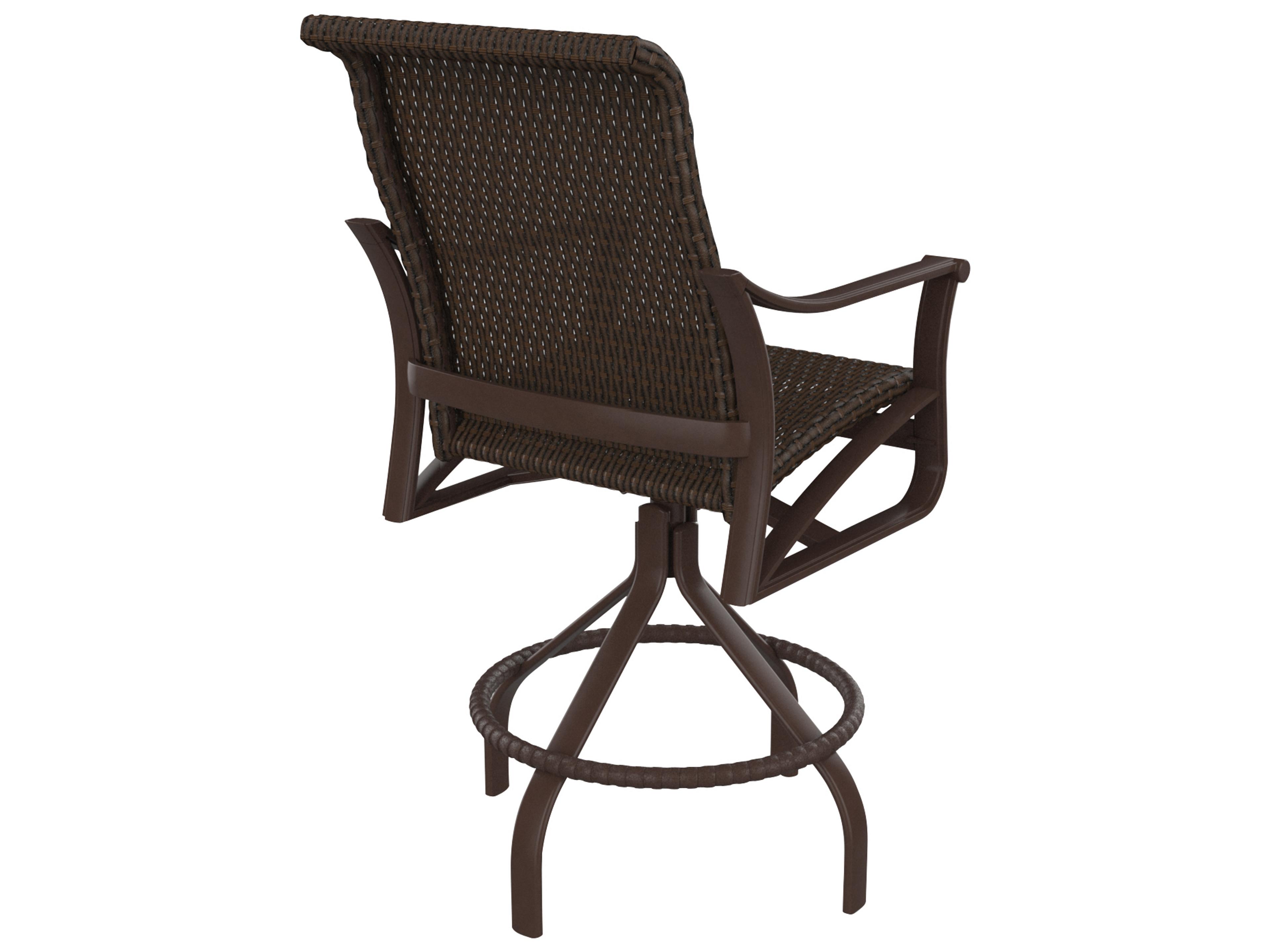 Tropitone Corsica Woven Aluminum Wicker Patio Bar Stool