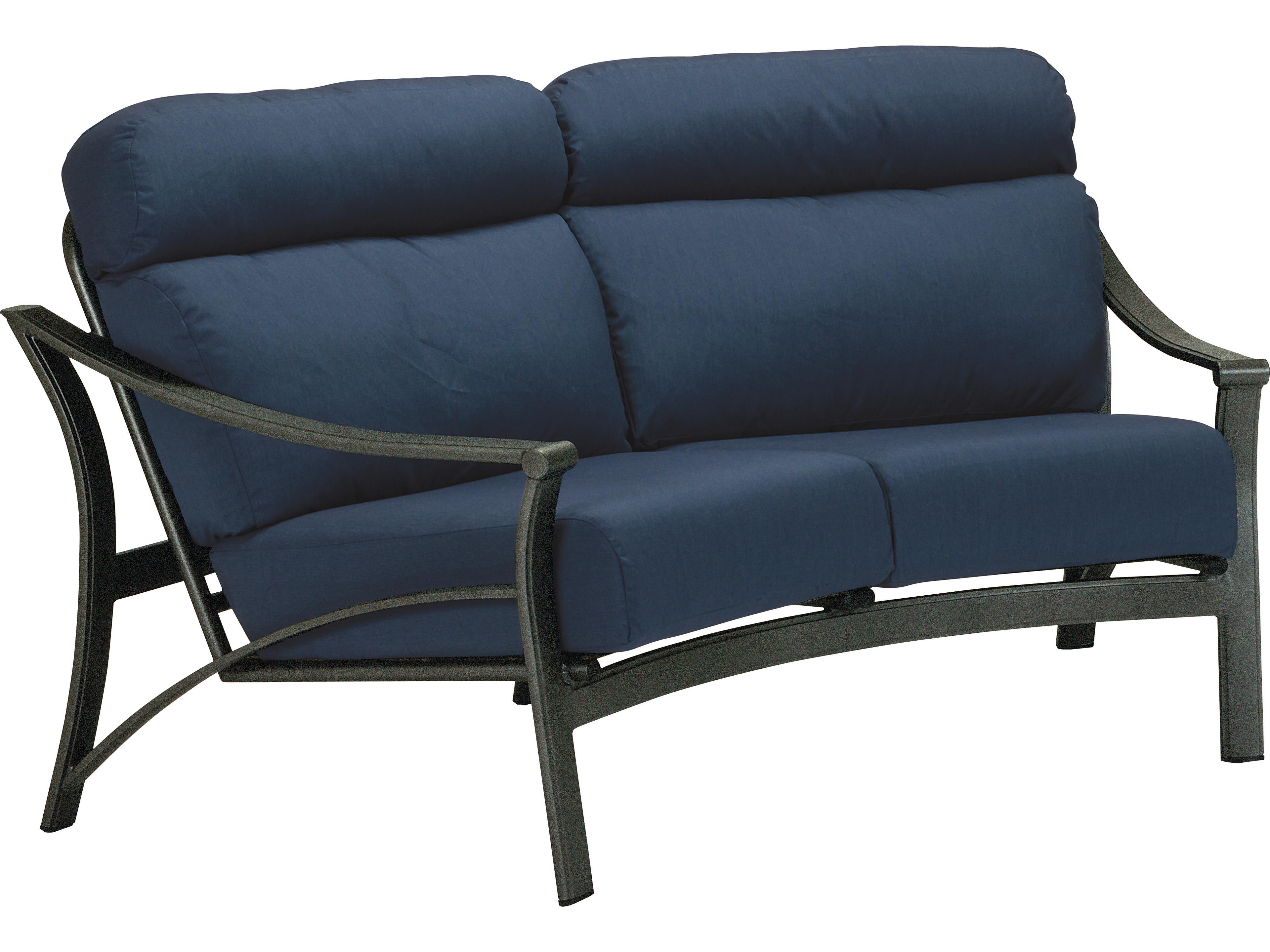 Tropitone Corsica Cushion Aluminum Crescent Patio Loveseat