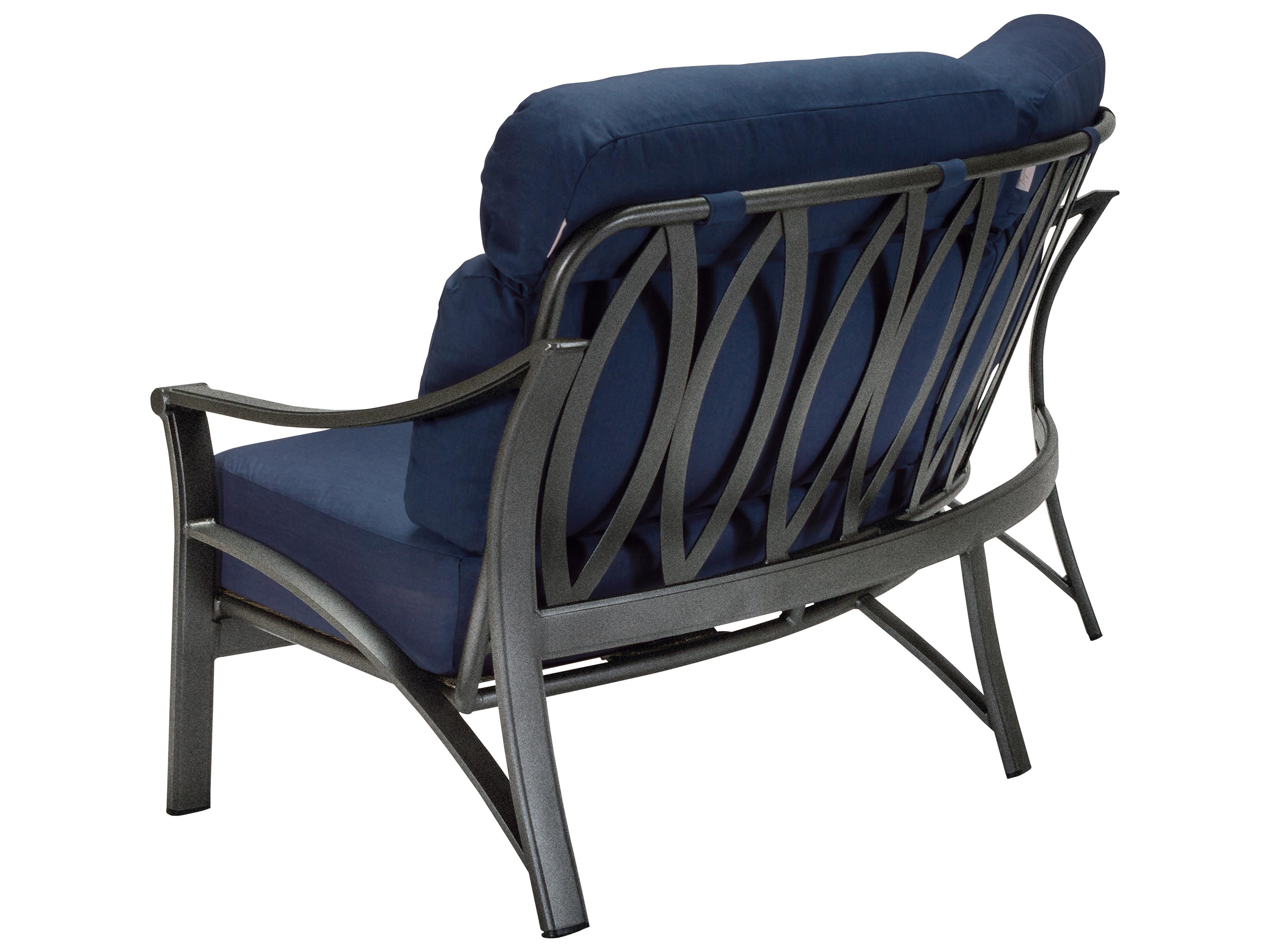 Tropitone Corsica Cushion Aluminum Crescent Patio Loveseat