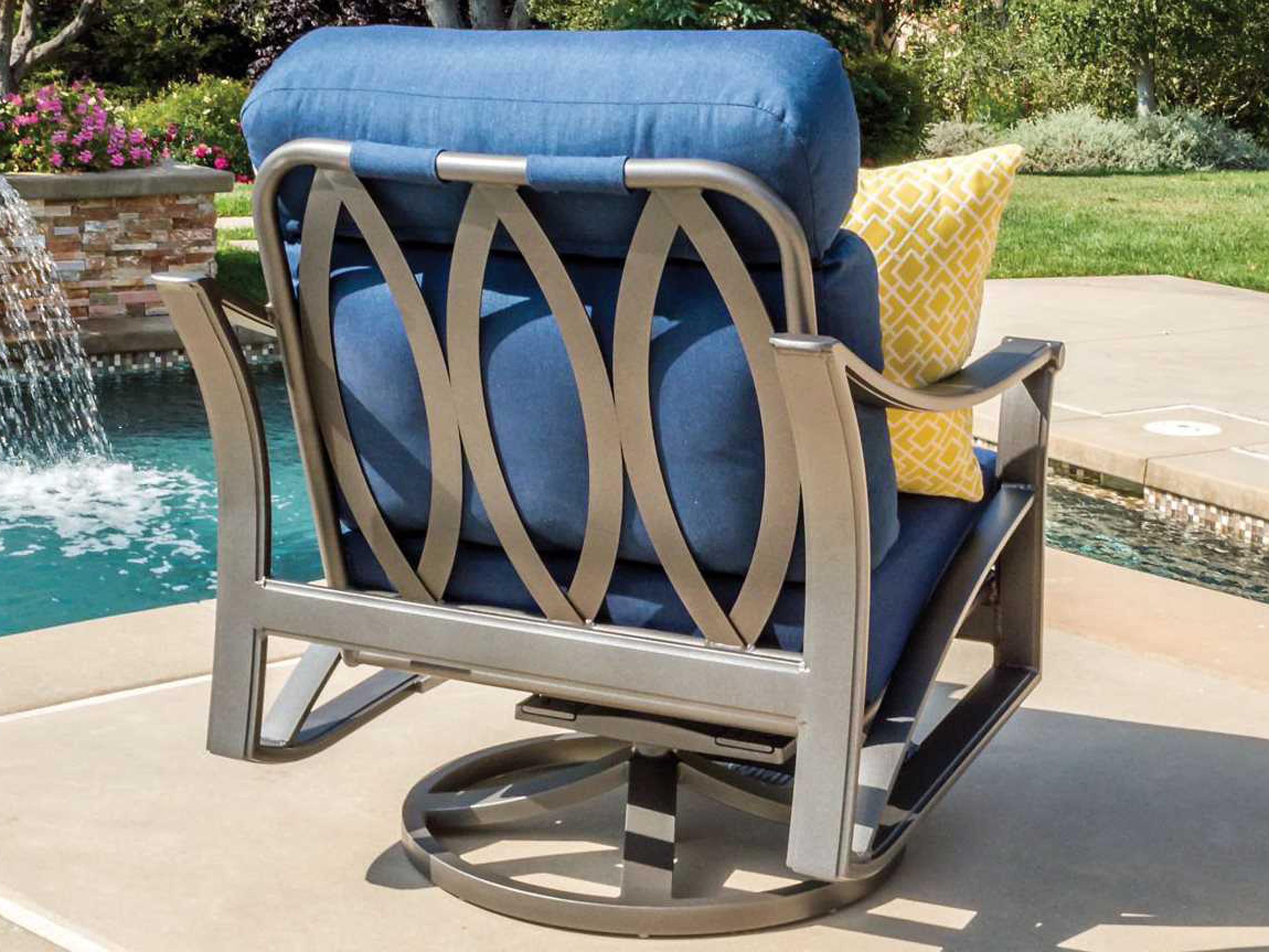 Tropitone Corsica Cushion Aluminum Swivel Rocker Patio Lounge Chair