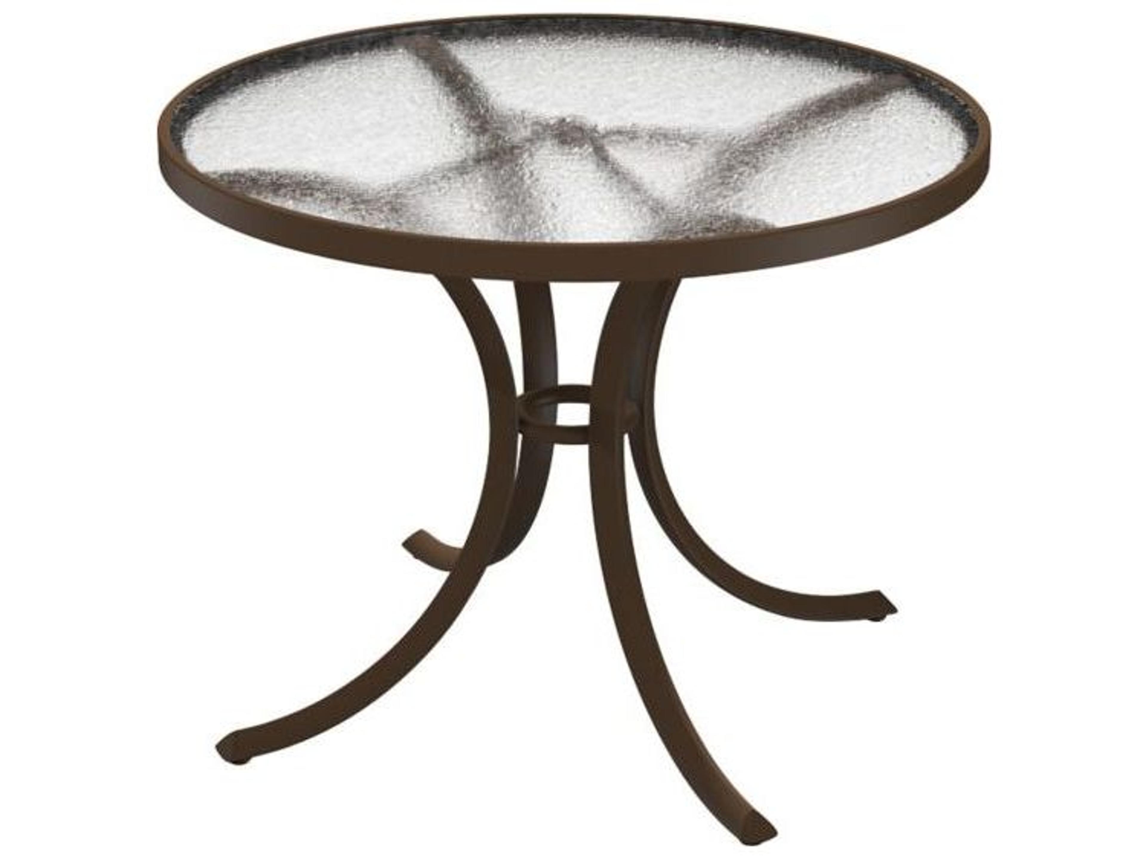 Acrylic Cast Aluminum Round Outdoor Dining Table