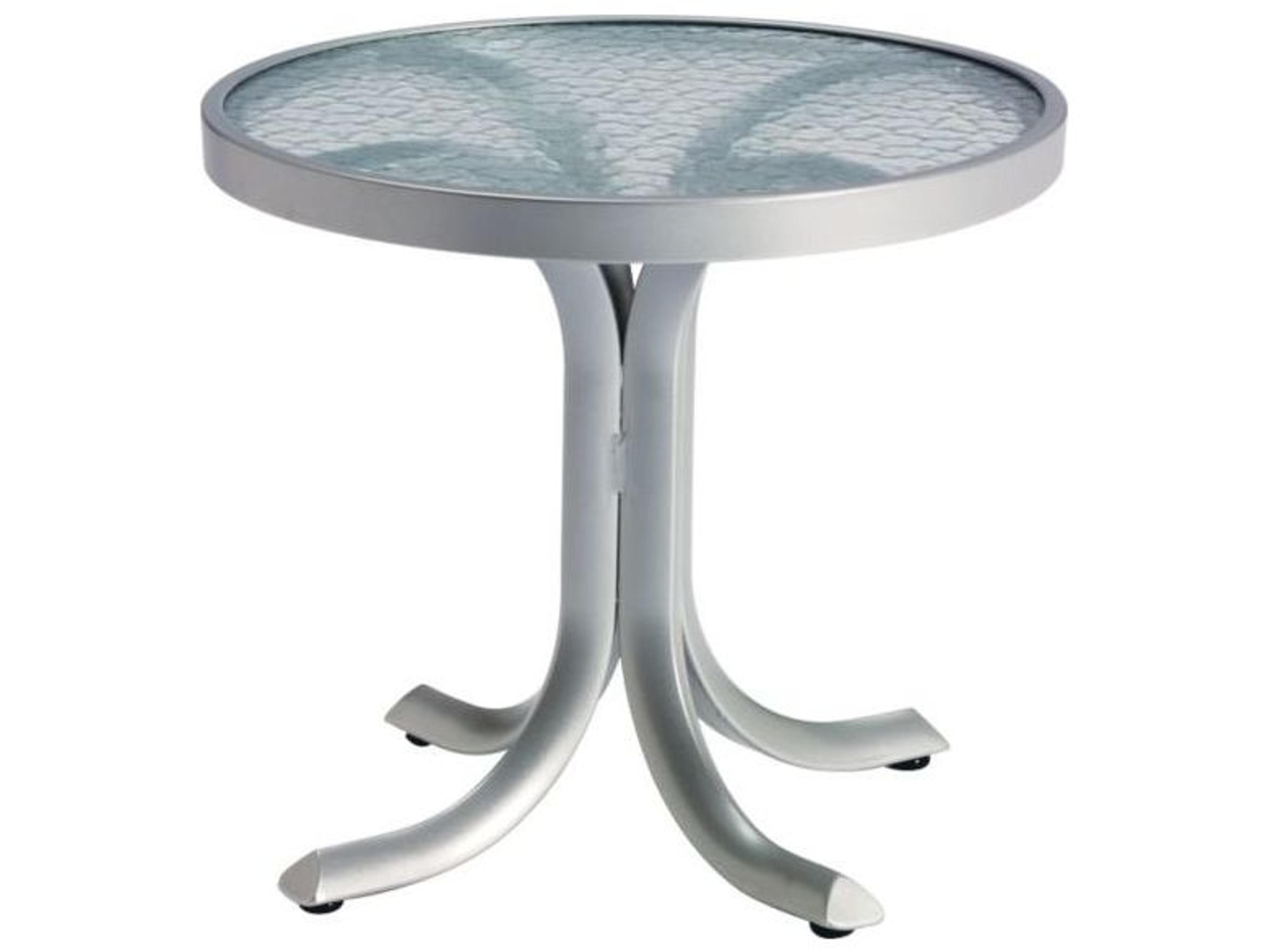 Acrylic Cast Aluminum Round Tea Table