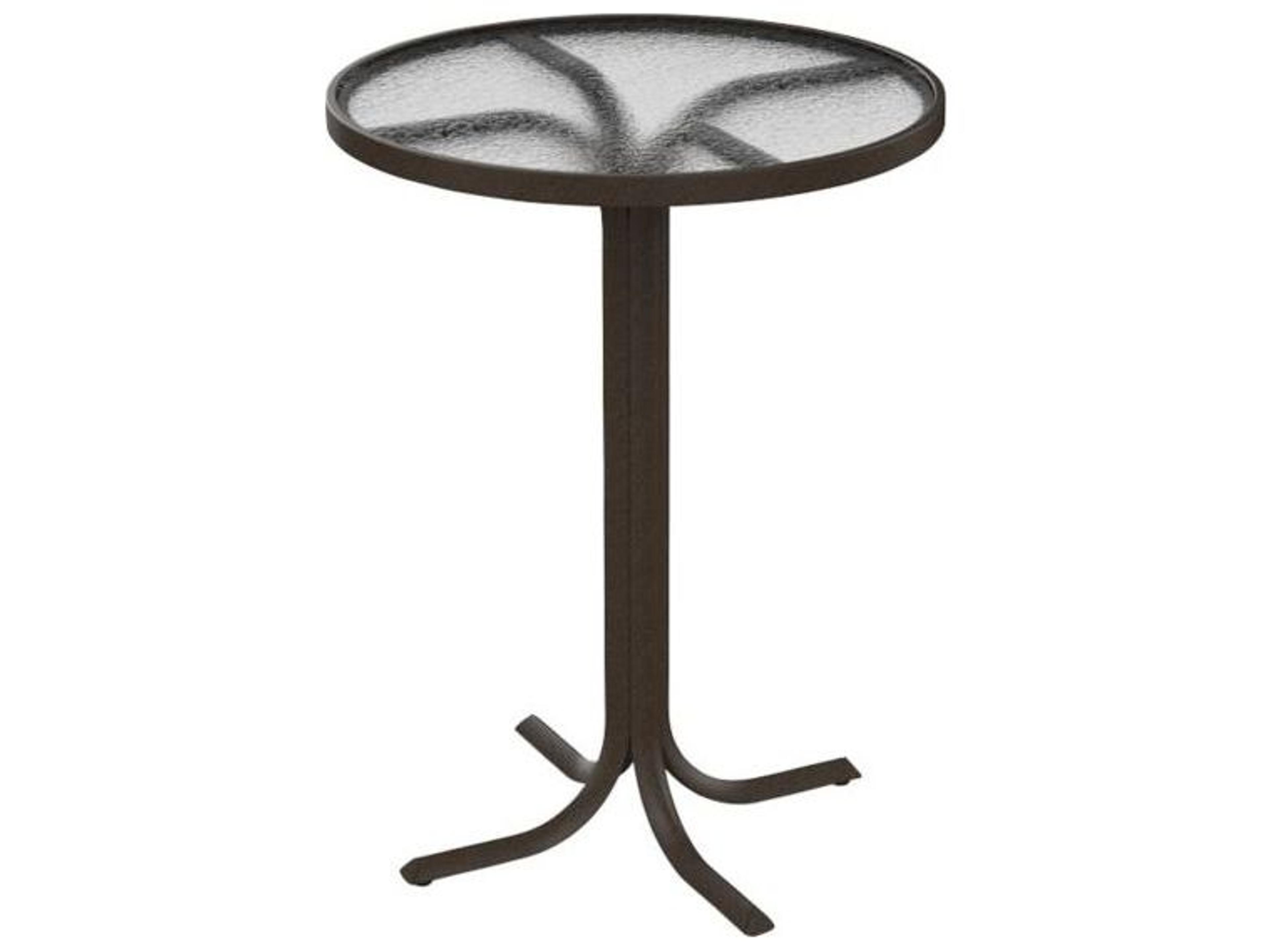 Acrylic Cast Aluminum Round Outdoor Bar Table