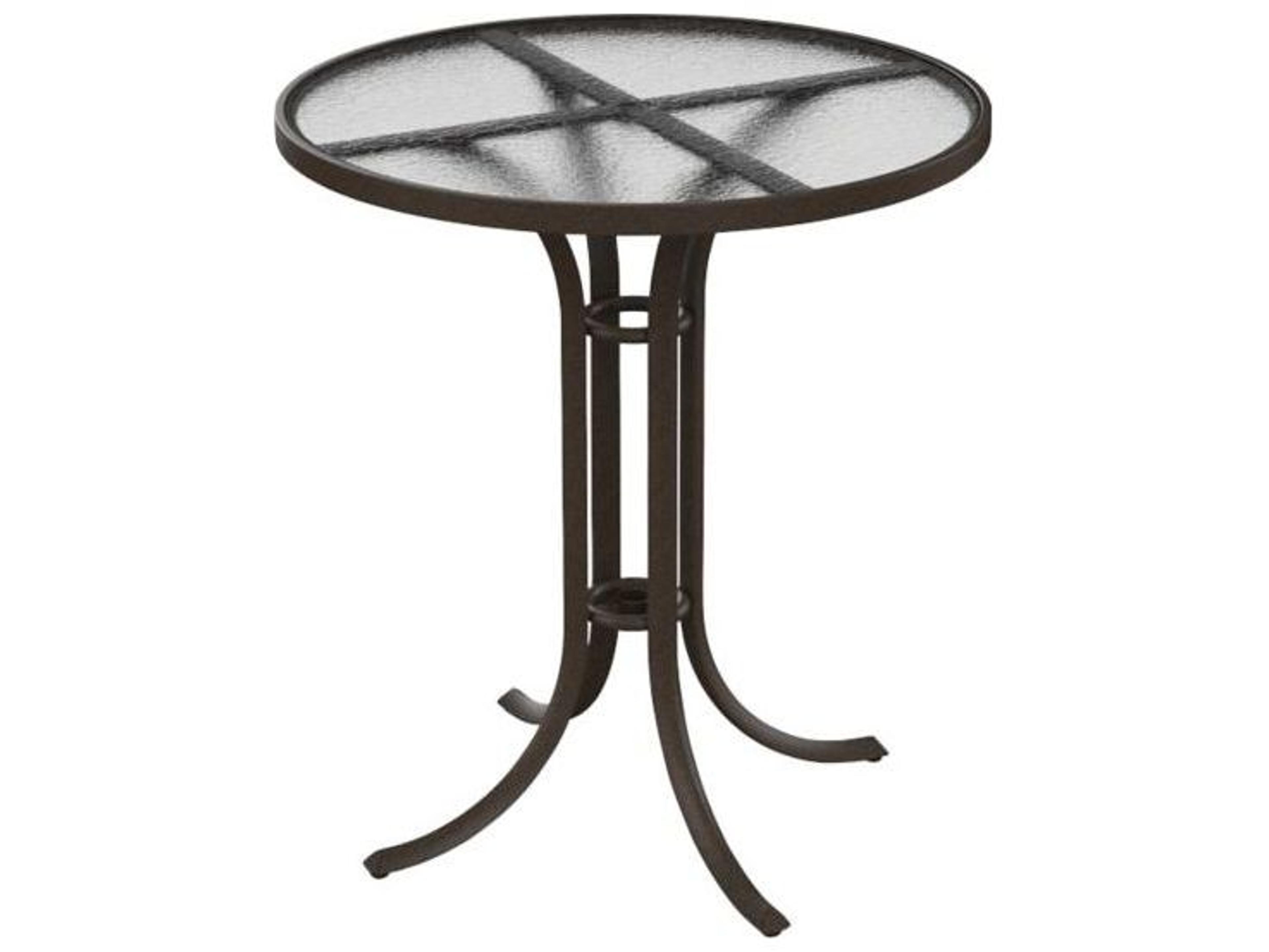 Acrylic Cast Aluminum Round Outdoor Bar Table