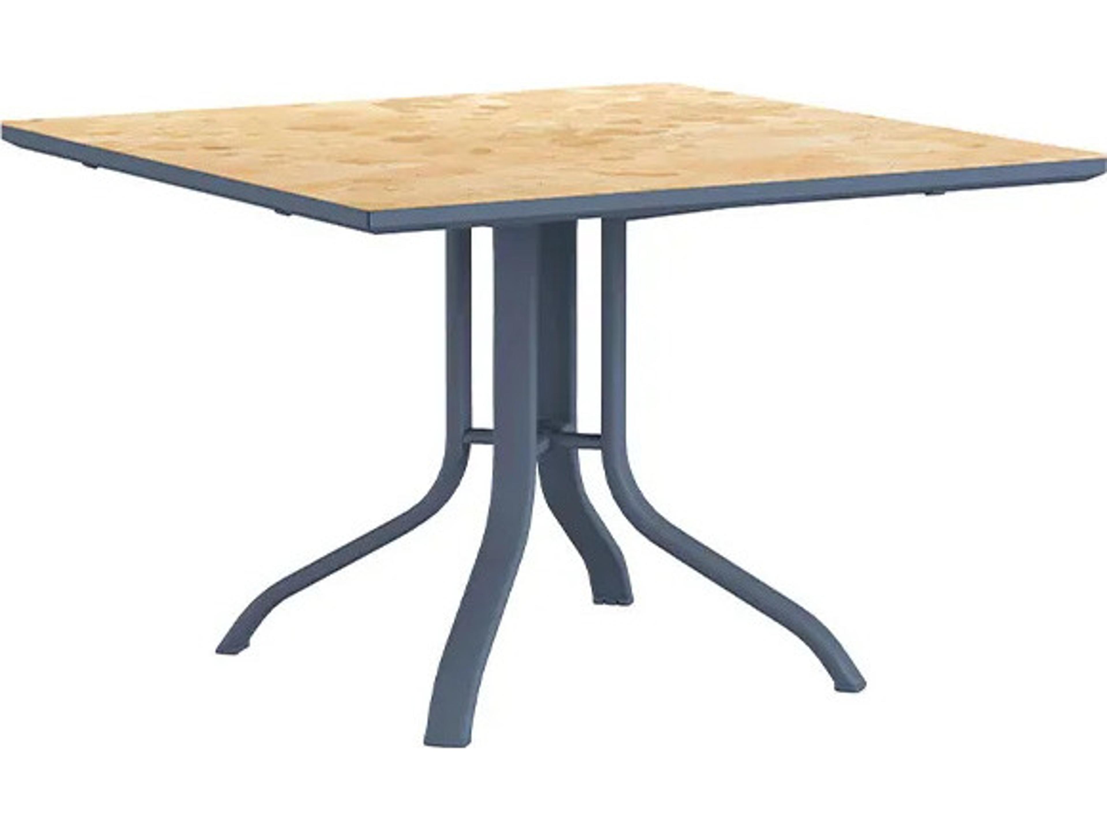 Horizon Positano Round Wood Patio Bar Table with Umbrella Hole