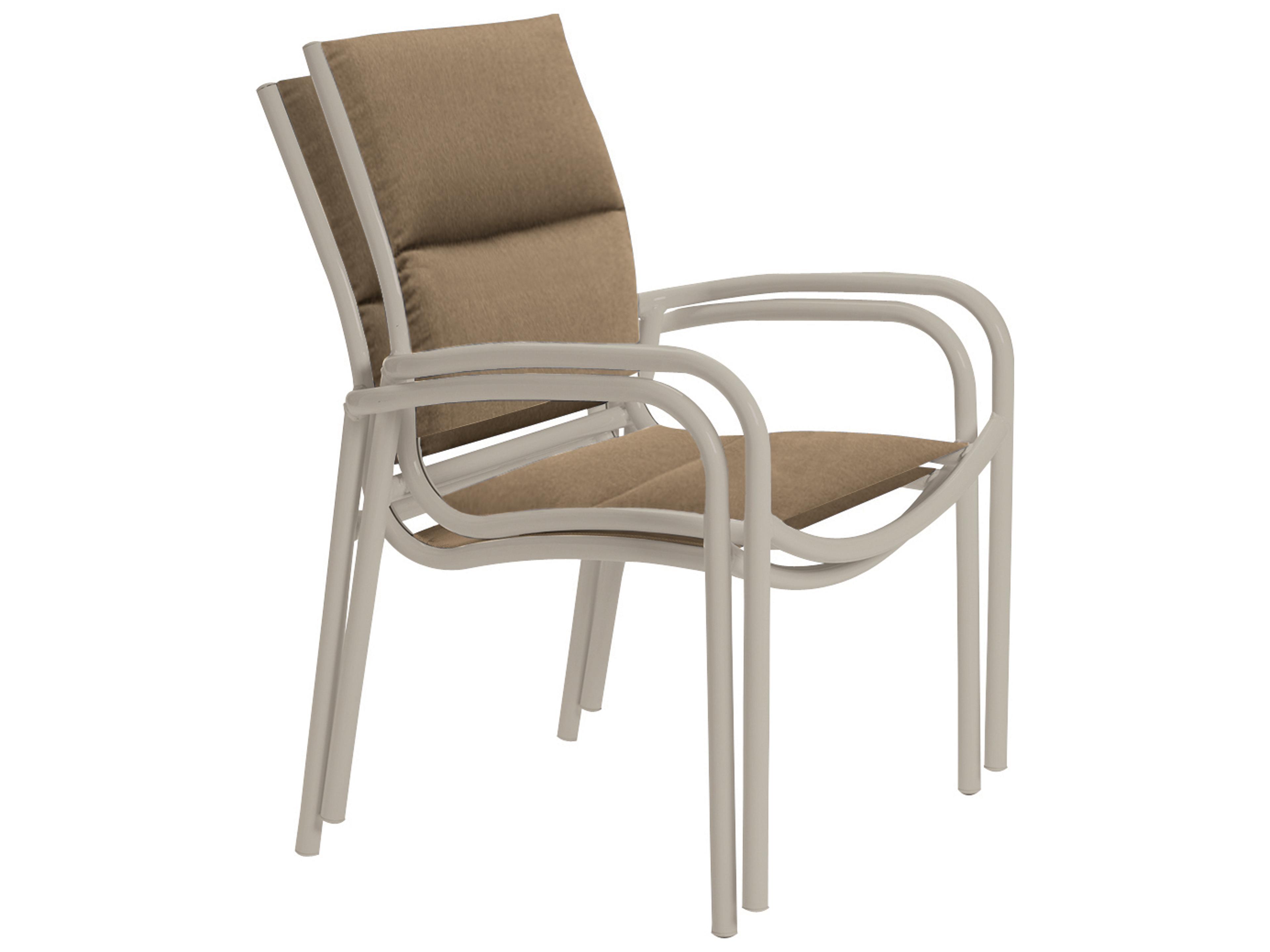 Tropitone Millennia Padded Sling Aluminum Outdoor Patio Dining Arm Chair