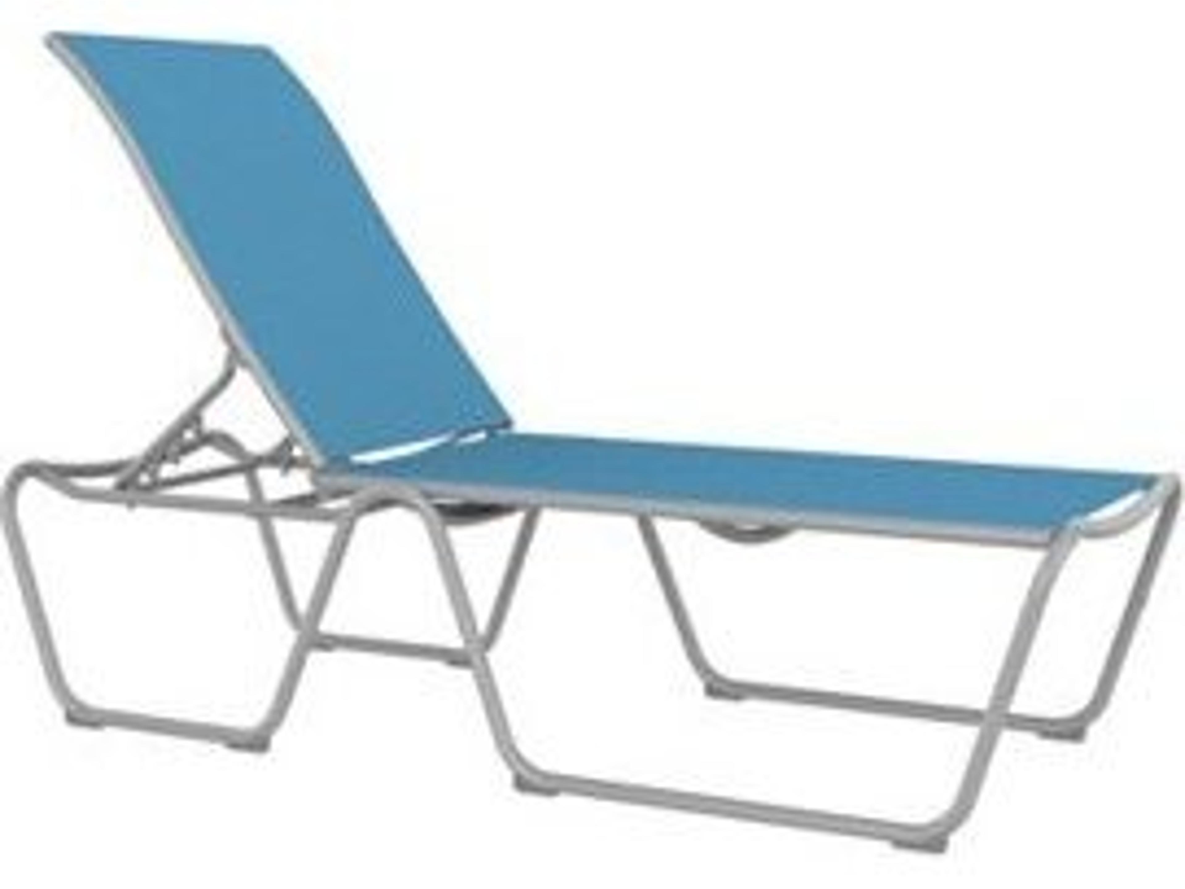 Millennia Relaxed Sling Aluminum Stackable ADA Outdoor Patio Chaise Lounge