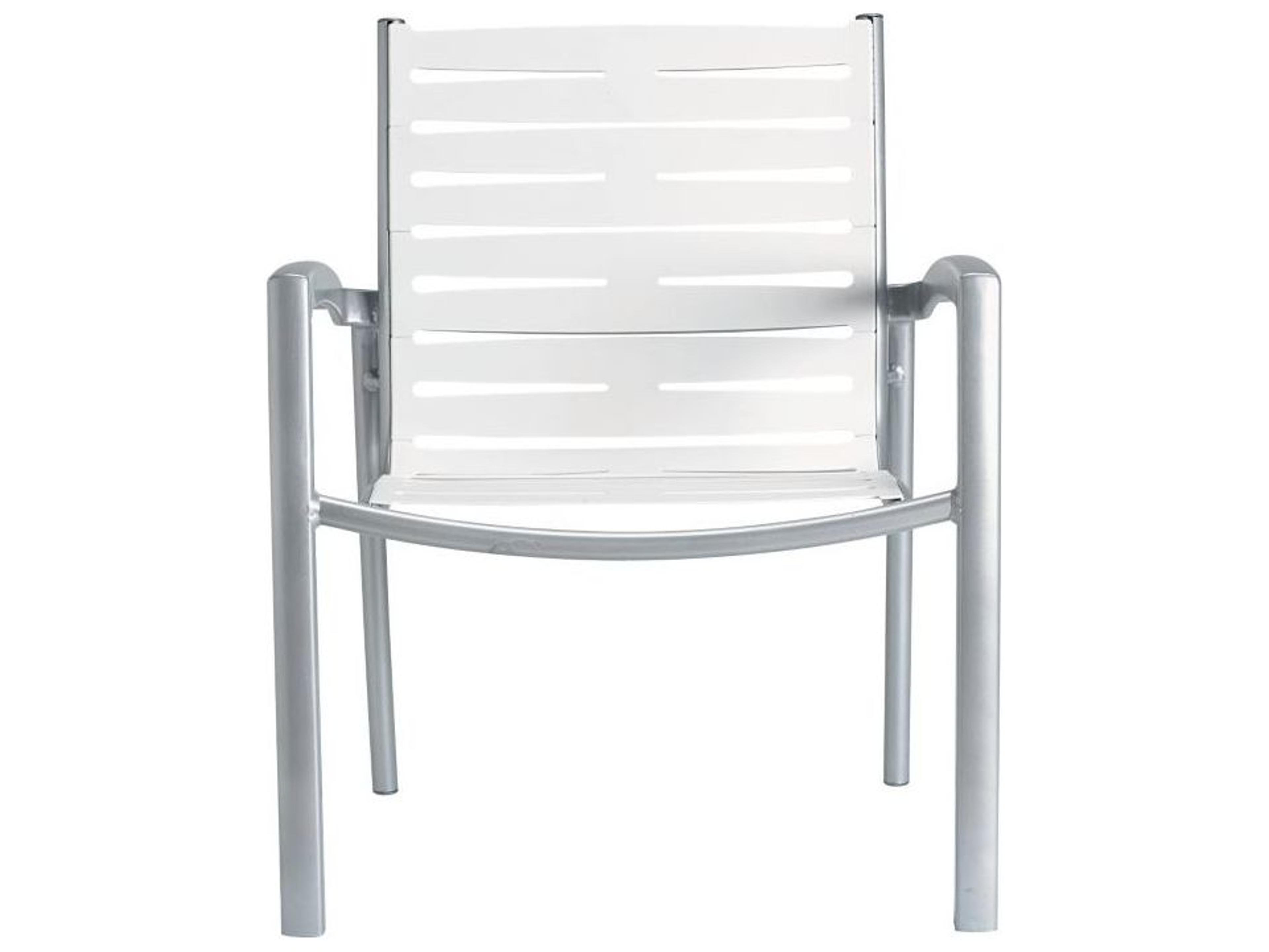Tropitone South Beach Ribbon Aluminum Outdoor Patio Dining Arm Chair