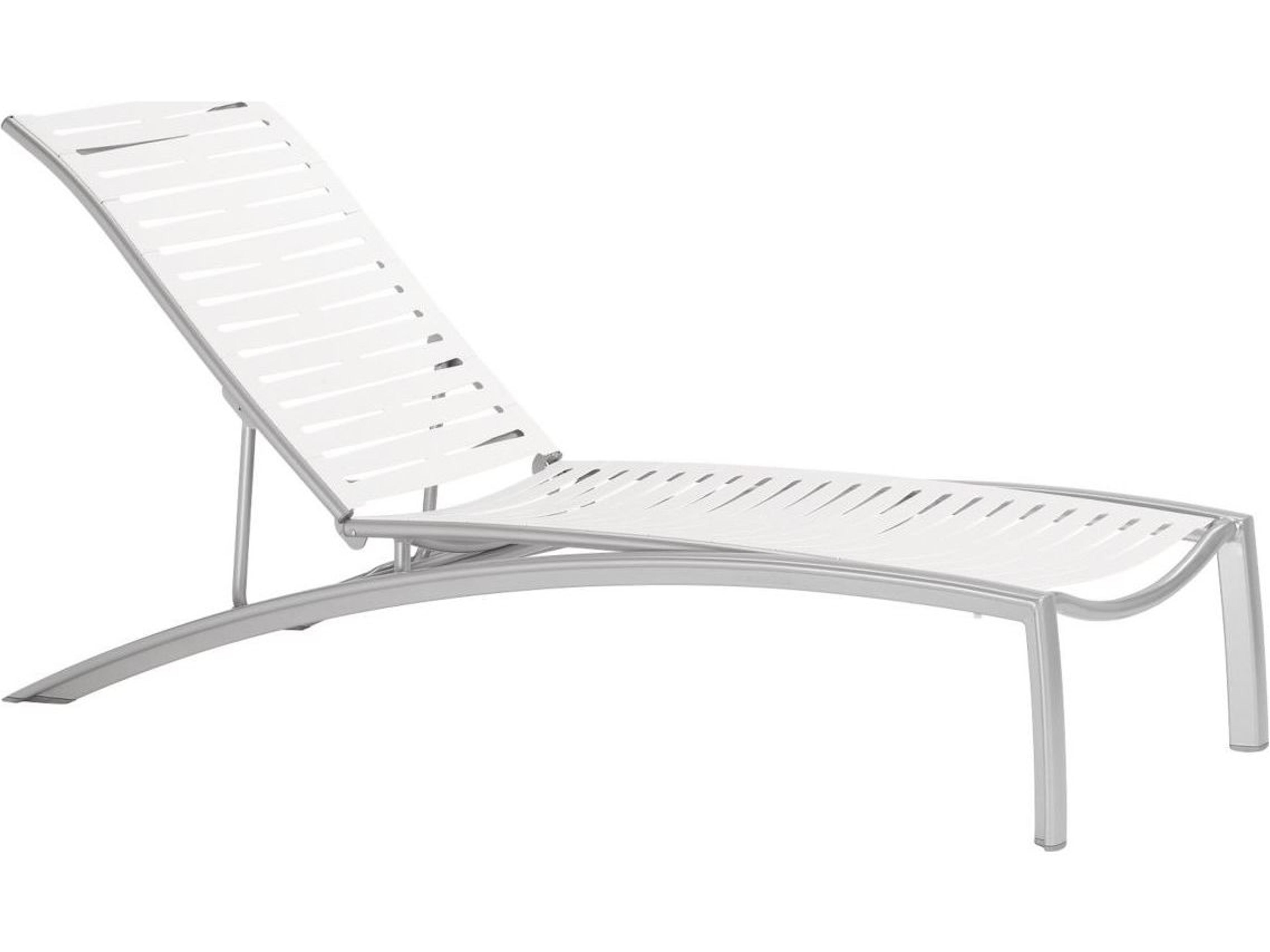 South Beach Ribbon Aluminum Outdoor Chaise Lounge