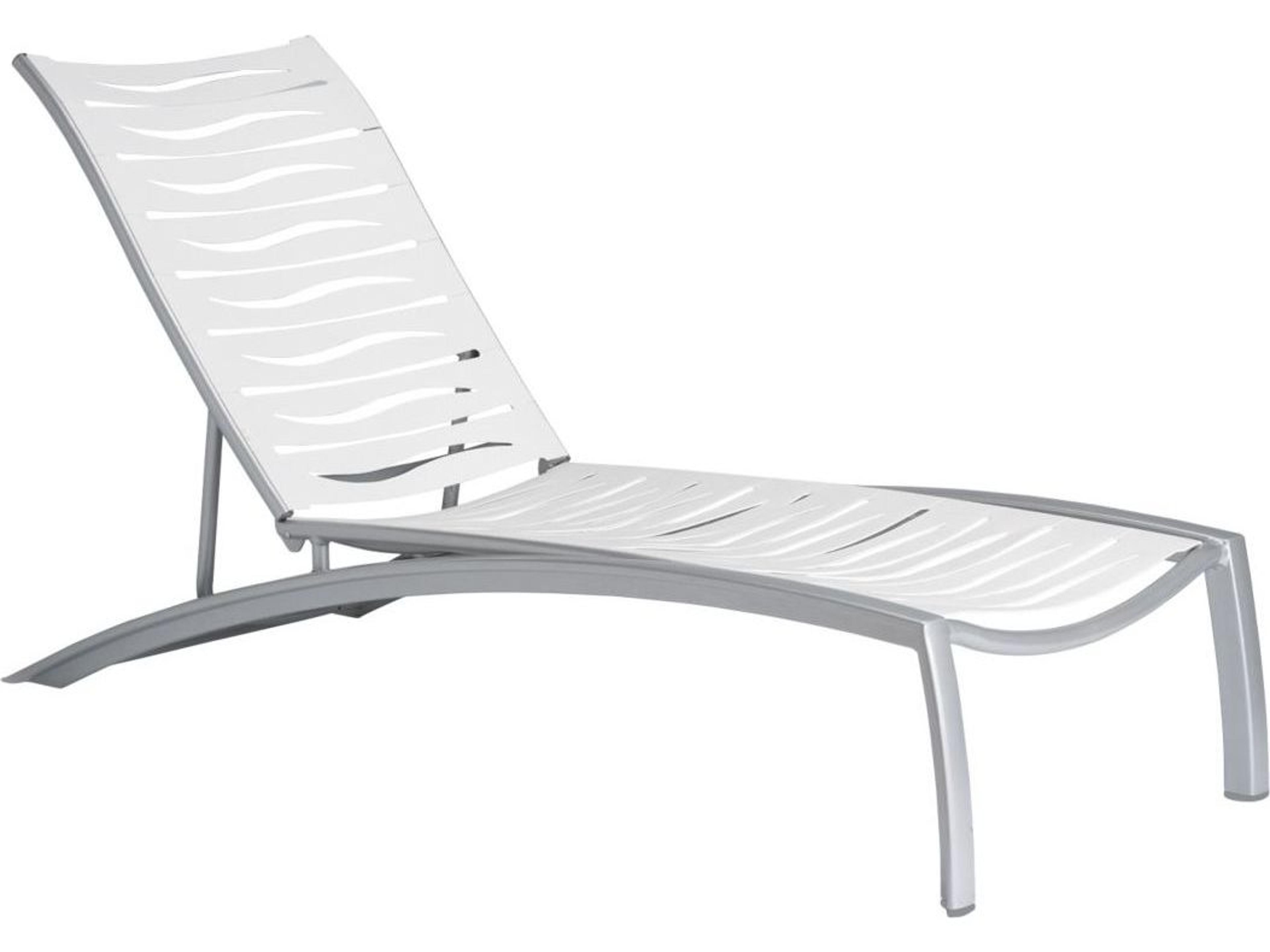 South Beach Wave Aluminum Outdoor Patio Chaise Lounge