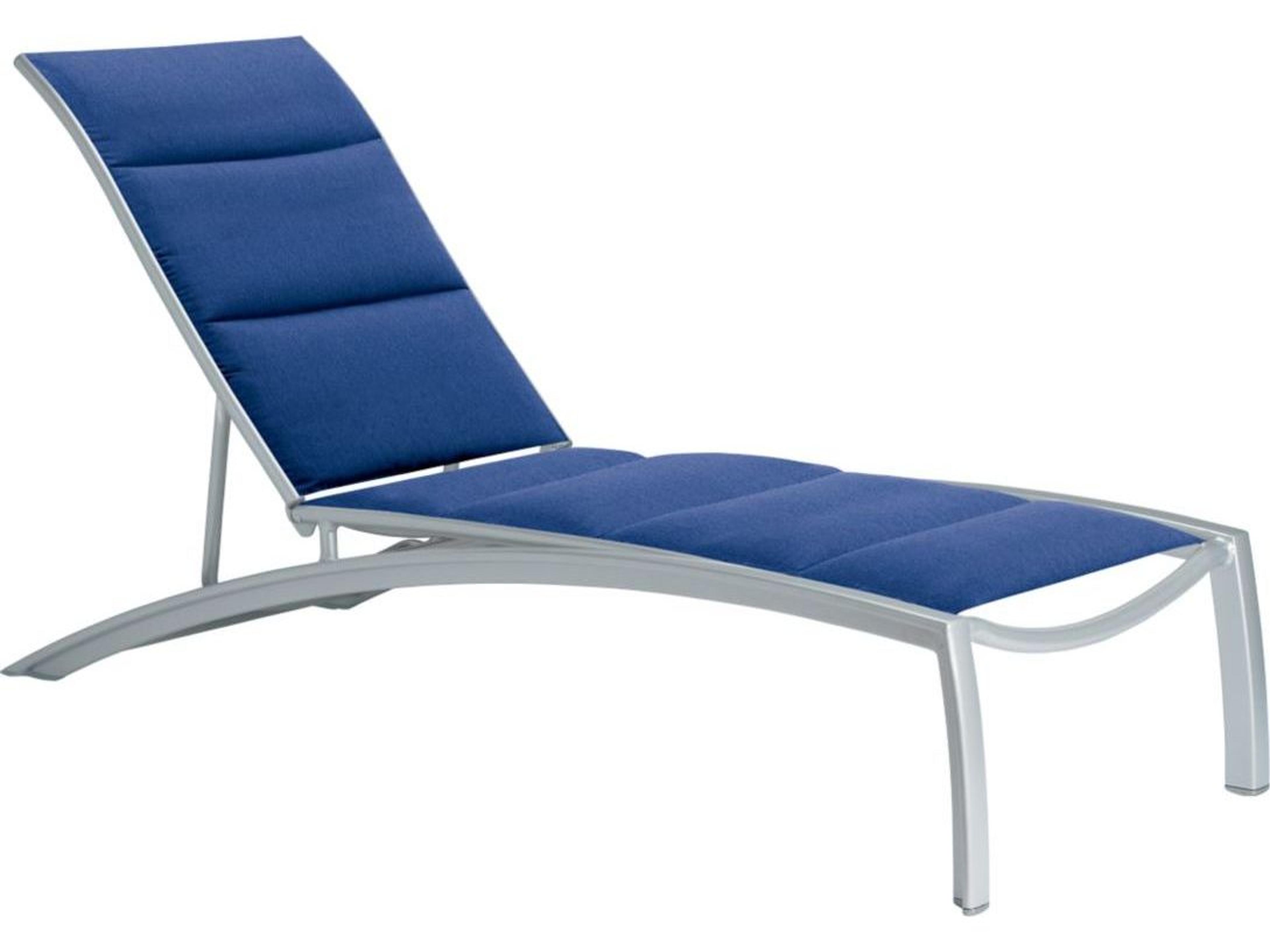South Beach Padded Sling Aluminum Outdoor Patio Chaise Lounge