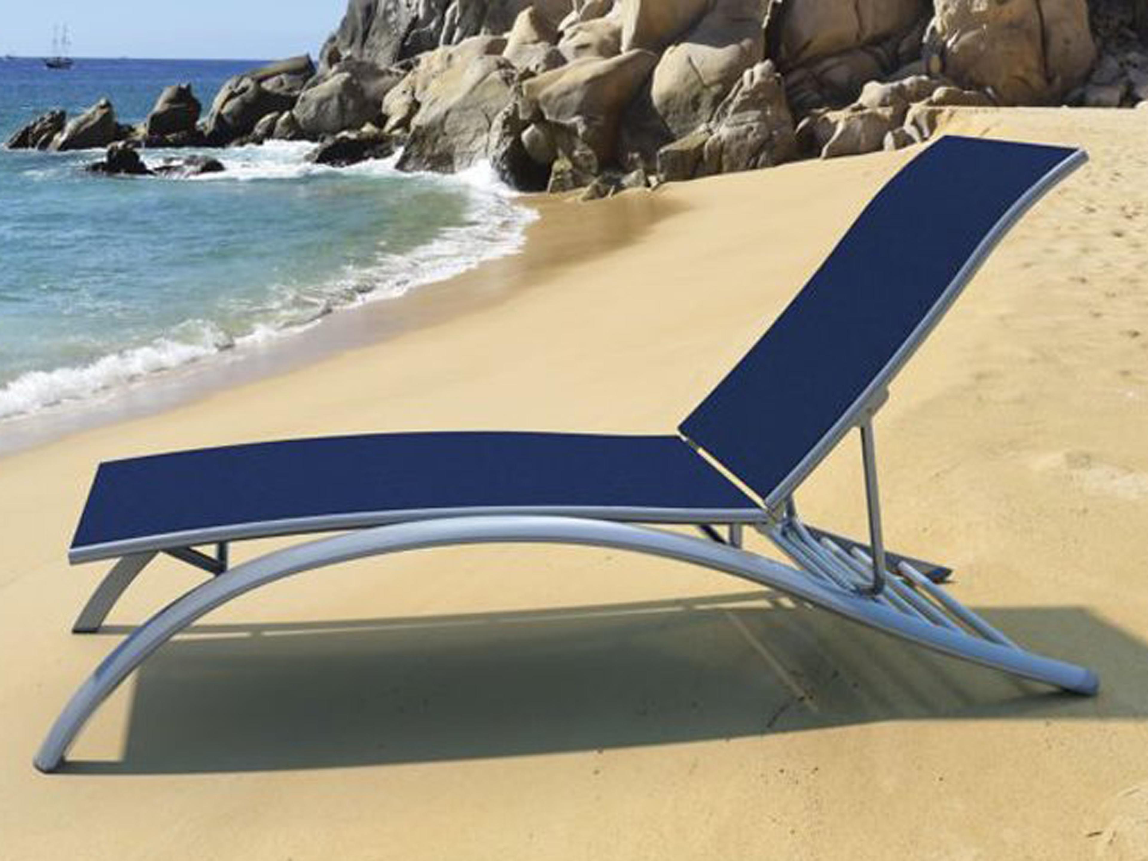 Tropitone South Beach Elite Relaxed Sling Aluminum Outdoor Chaise Lounge