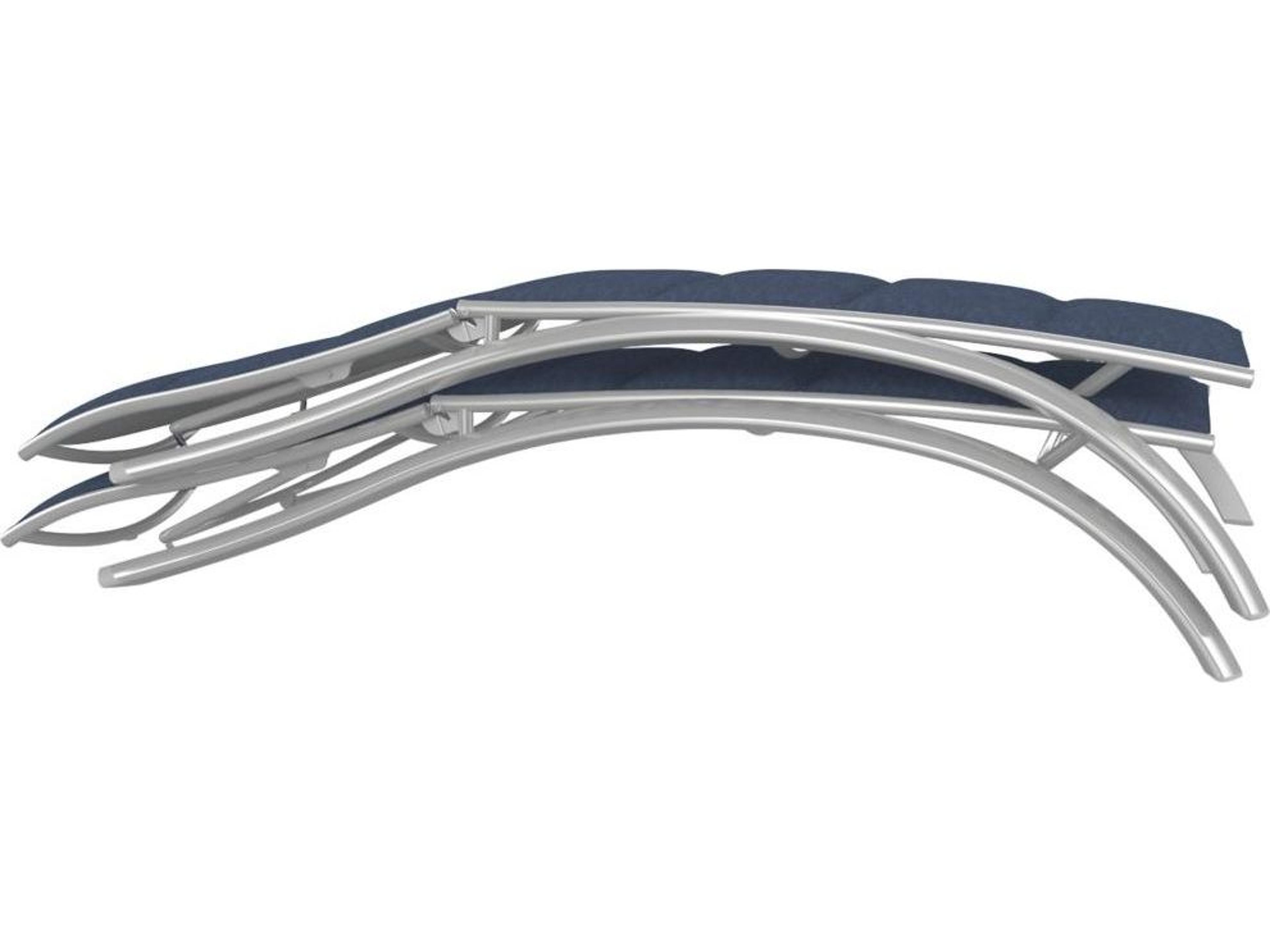 Tropitone South Beach Elite Padded Sling Aluminum Stackable Outdoor Patio Chaise Lounge