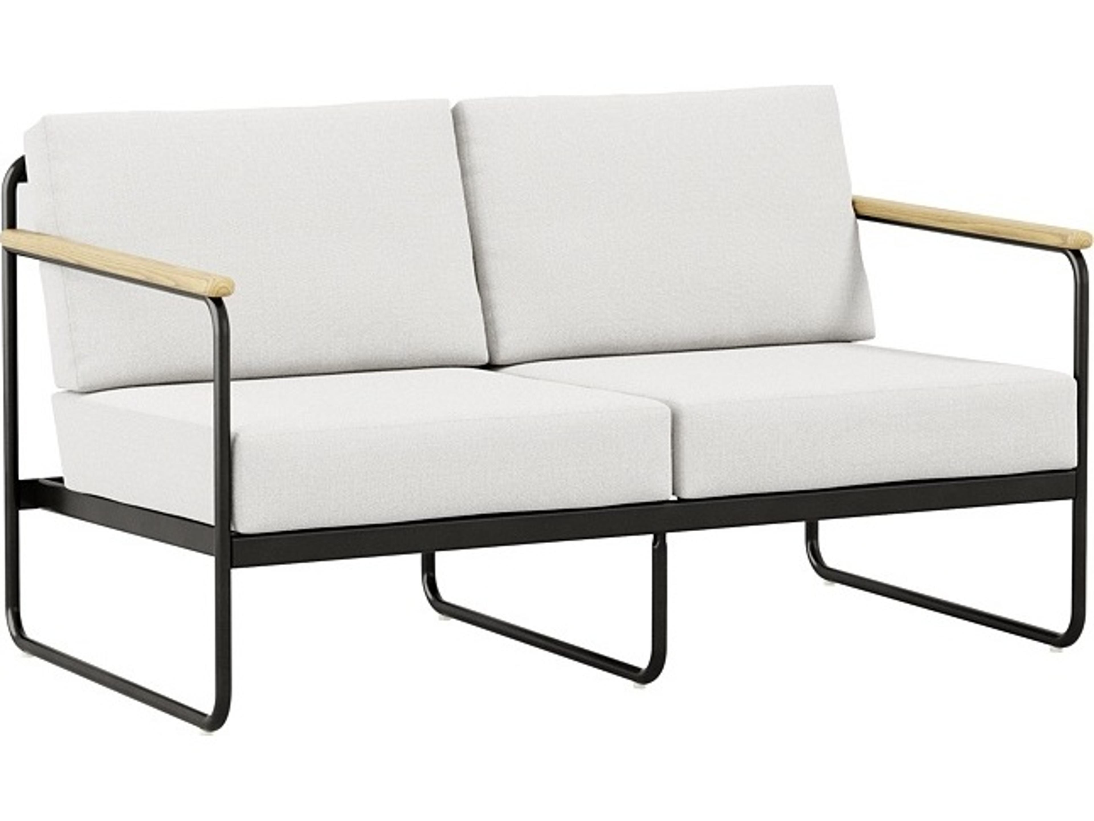 Stratton Cushion Aluminum Loveseat