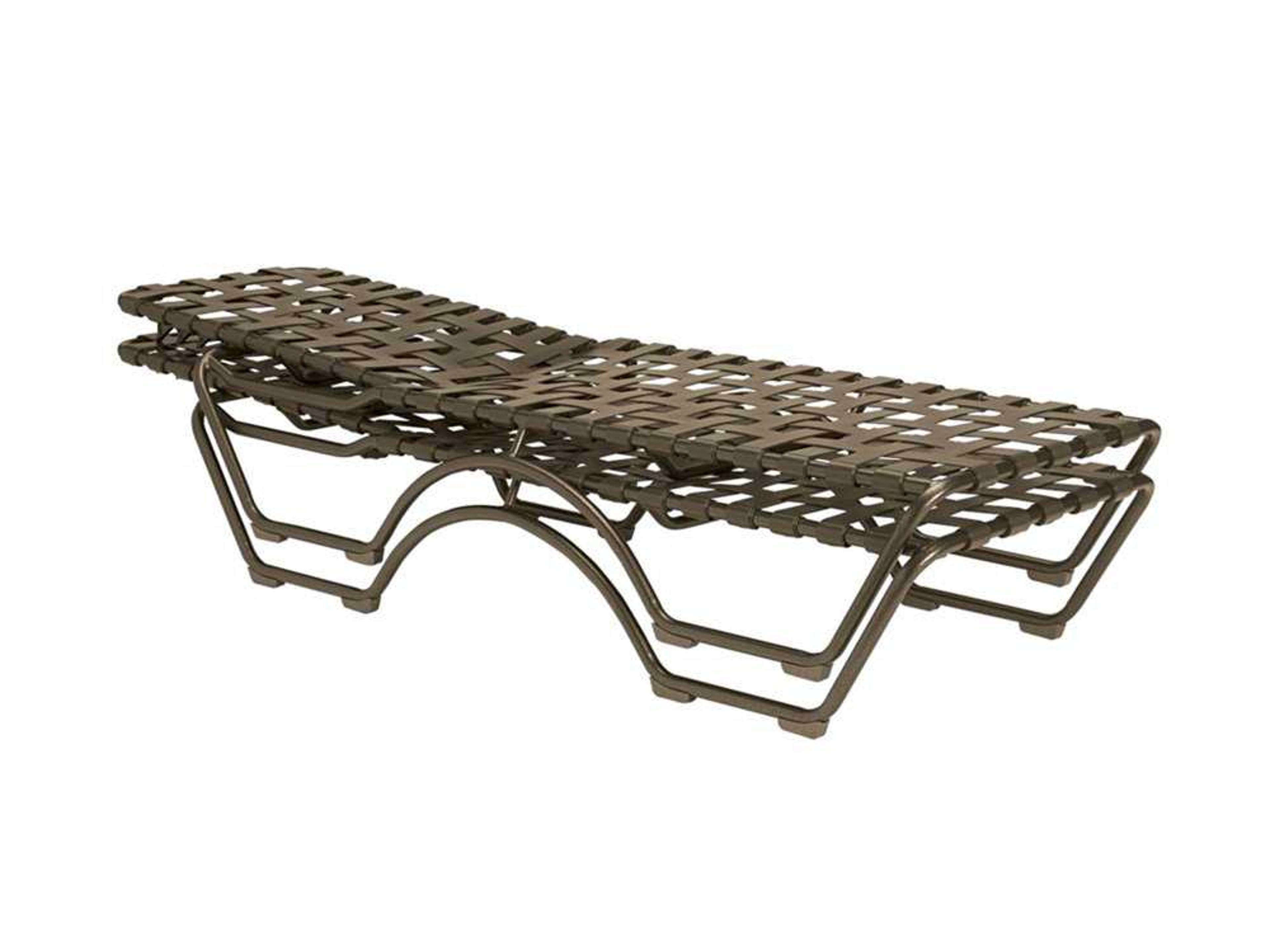 Tropitone Kahana Cross Strap Aluminum Stackable Patio Chaise Lounge