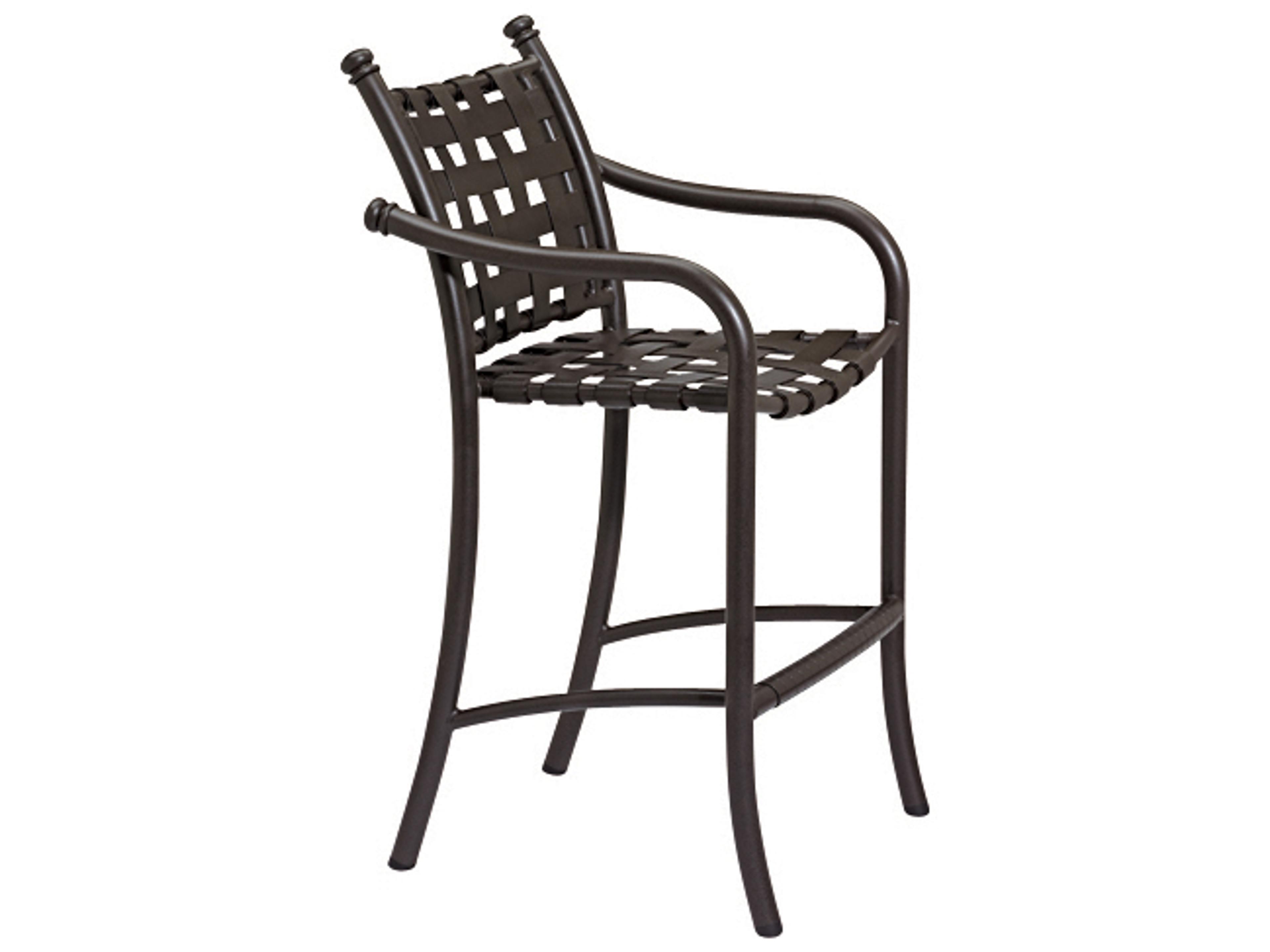 La Scala Cross Strap Aluminum Patio Bar Stool