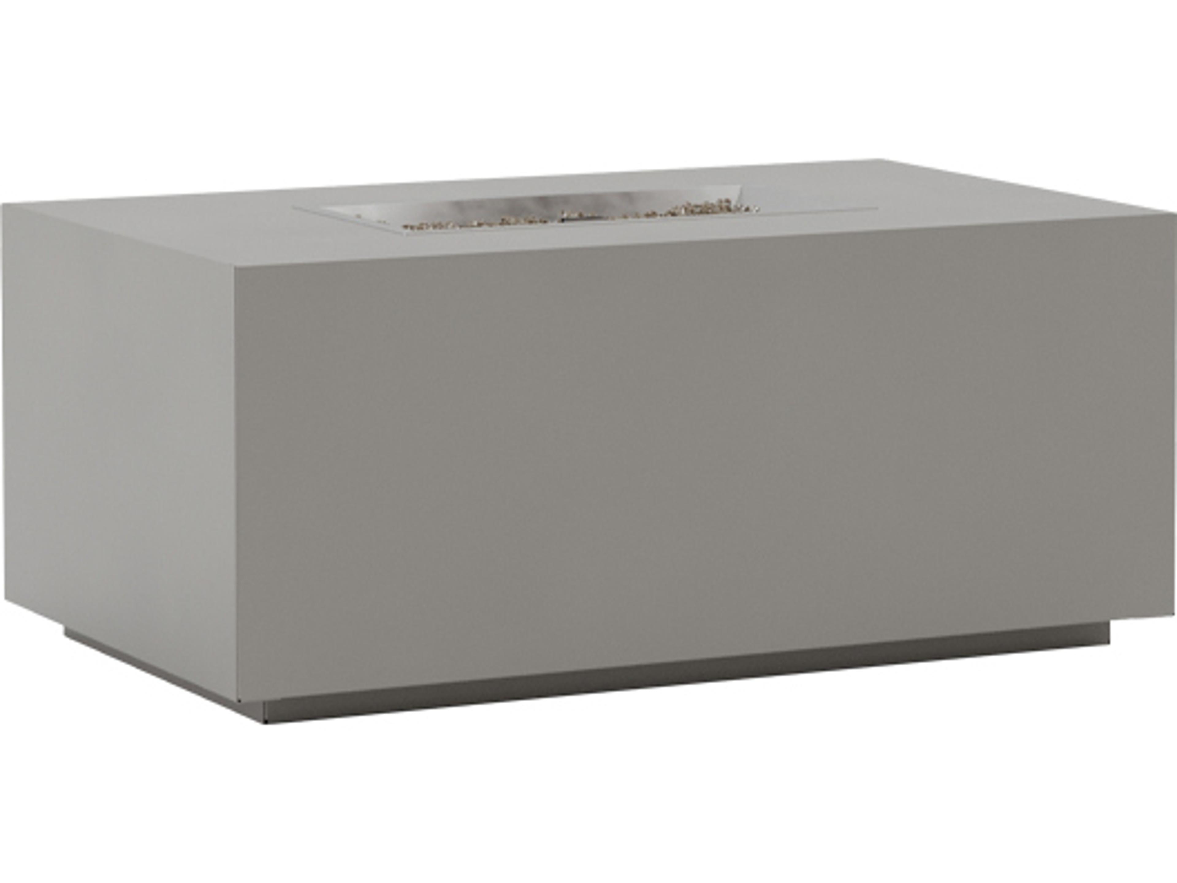 Huntington Aluminum Rectangular Fire Pit Table