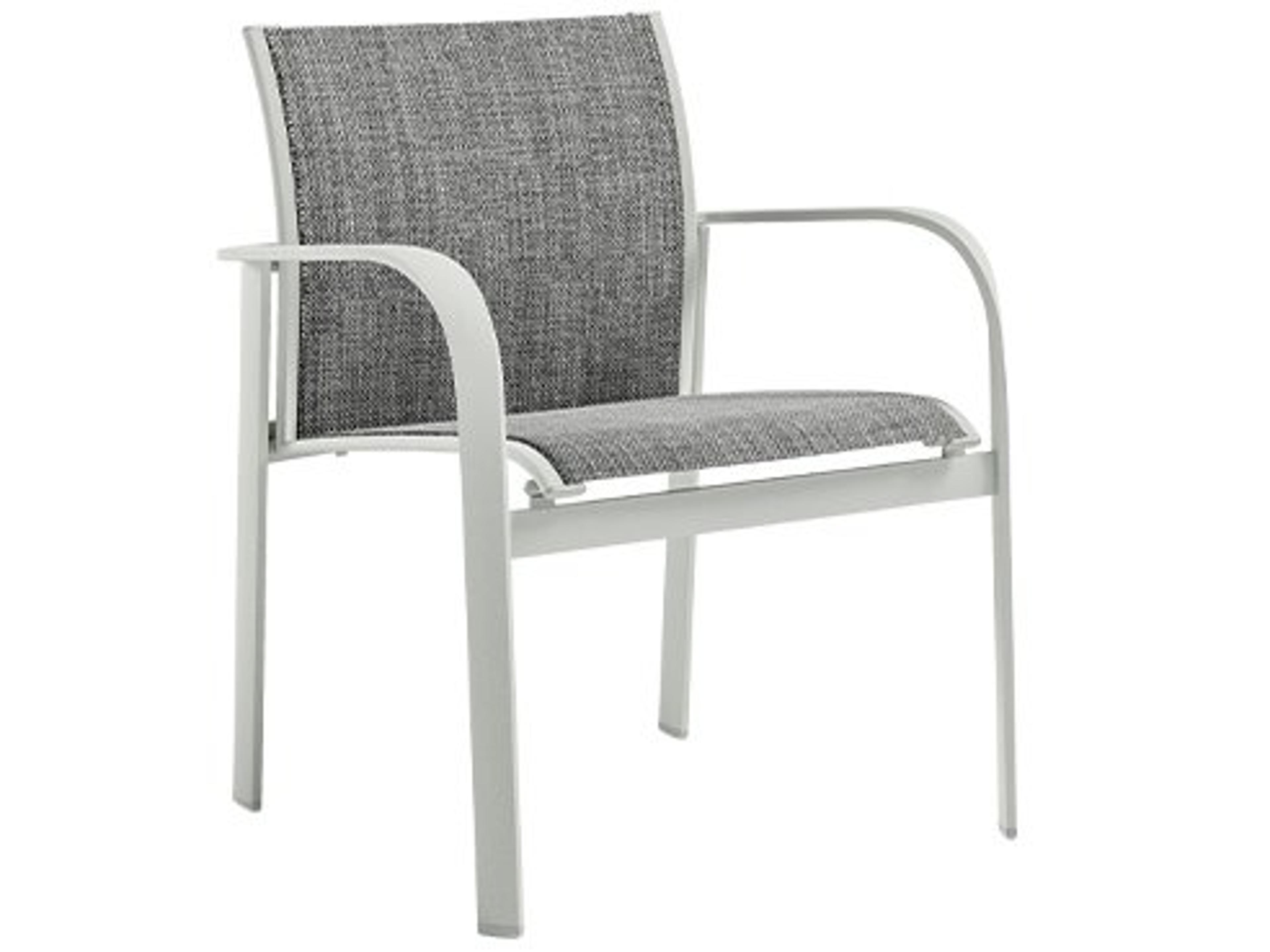 Twist Sling Aluminum Stackable Patio Dining Arm Chair