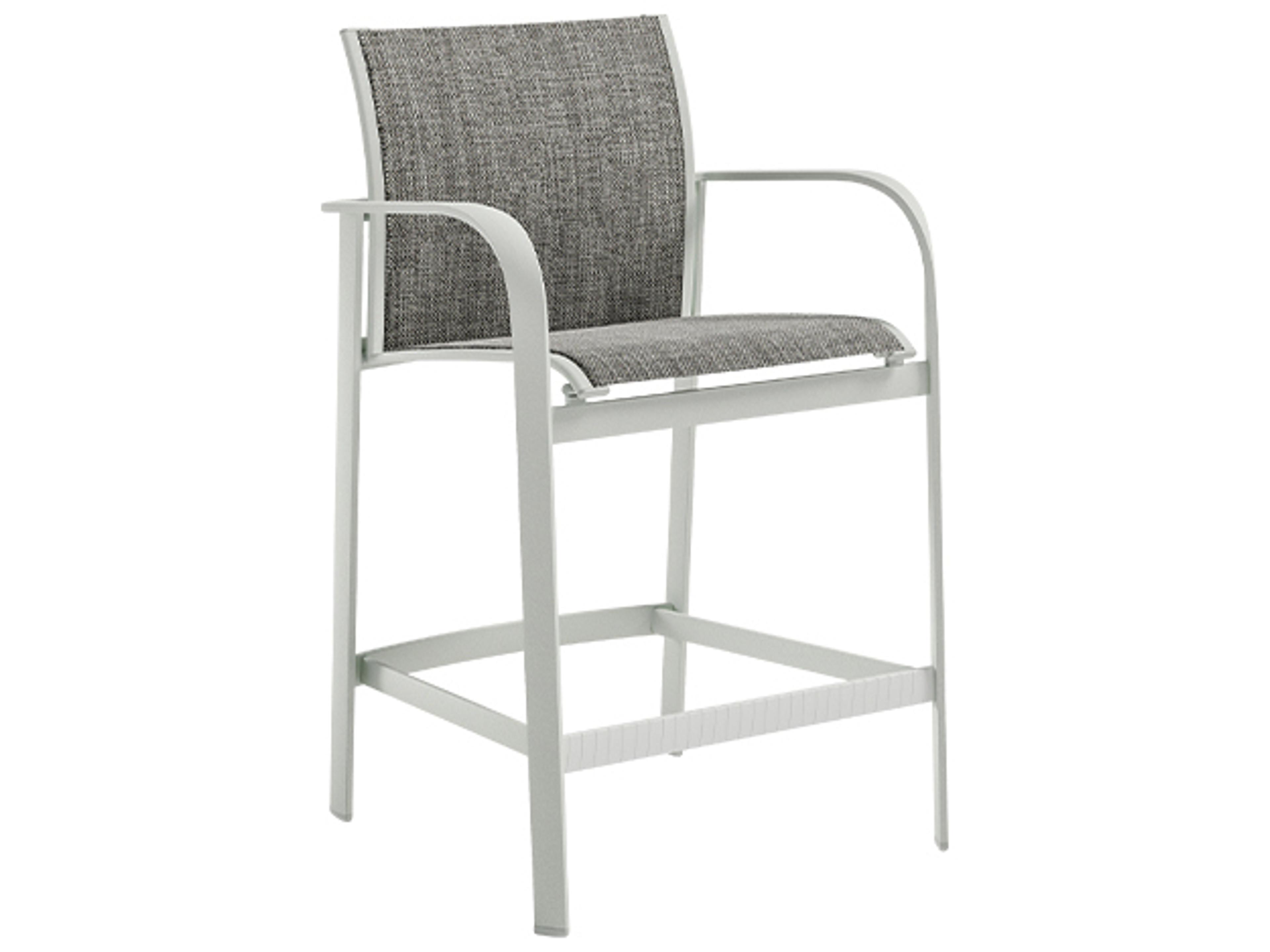 Twist Sling Aluminum Stationary Outdoor Bar Stool 28