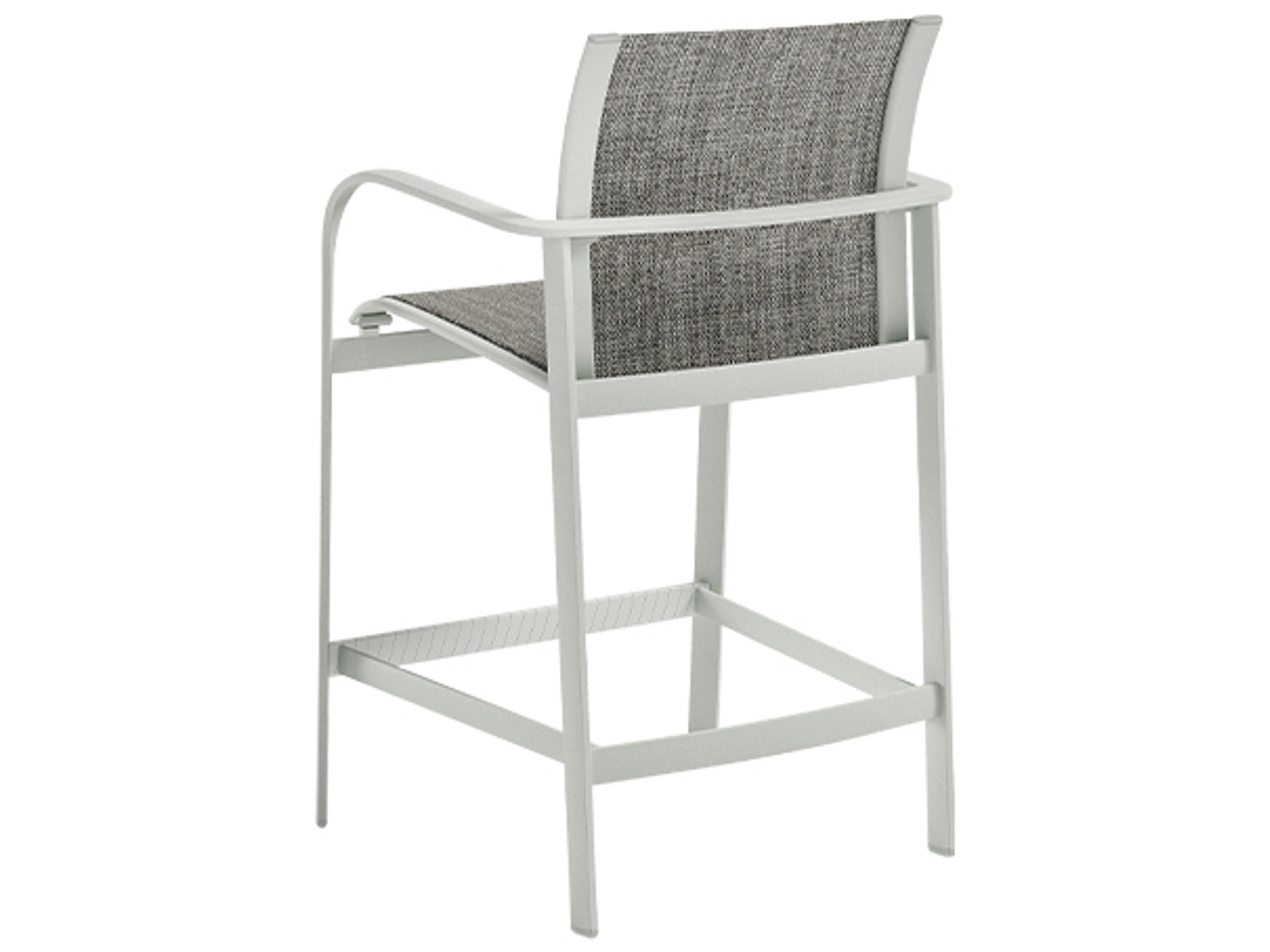 Tropitone Twist Sling Aluminum Stationary Outdoor Bar Stool 28