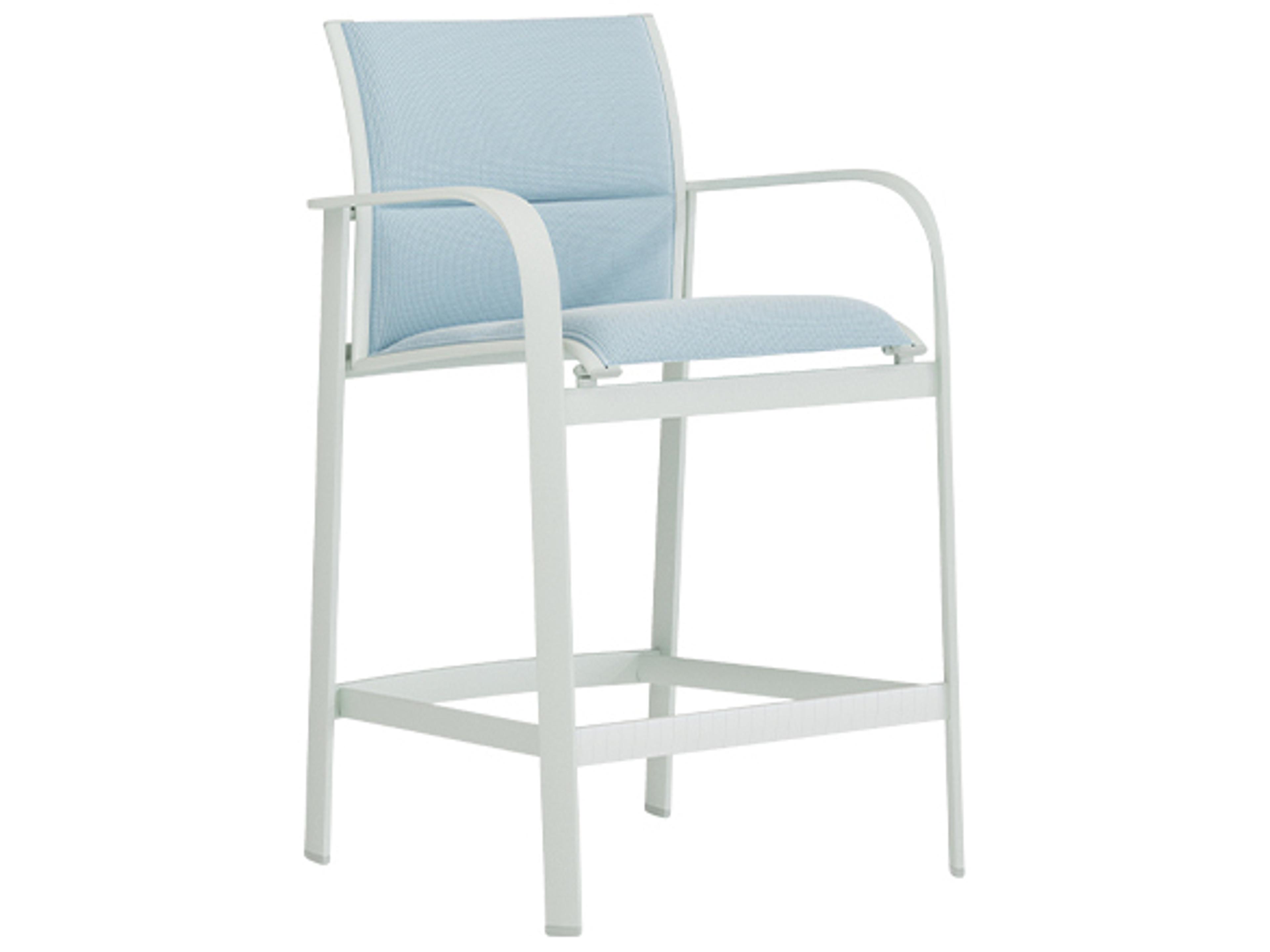 Twist Padded Sling Aluminum Stationary Barstool
