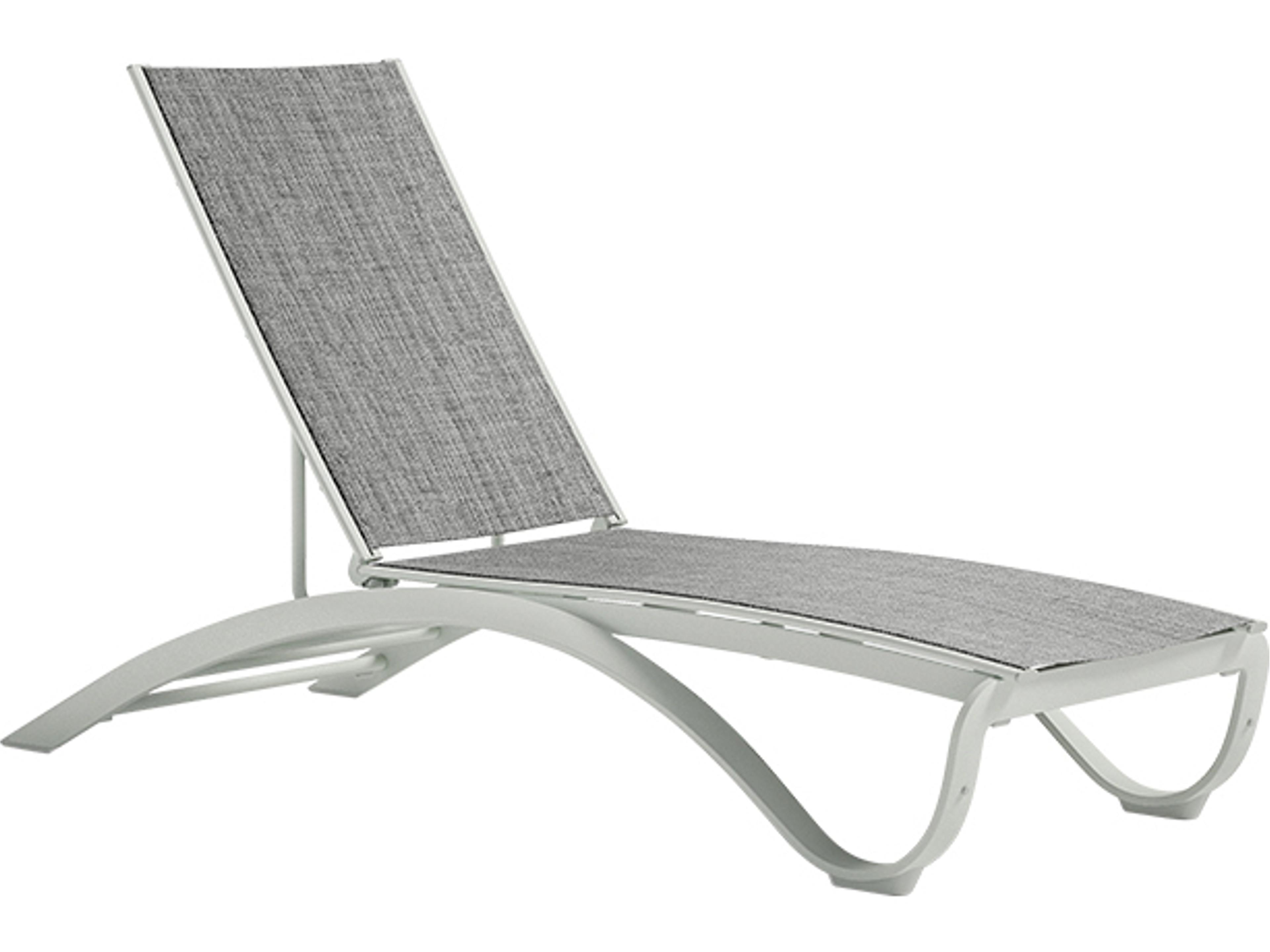 Twist Sling Aluminum Adjustable Stackable Outdoor Patio Chaise Lounge
