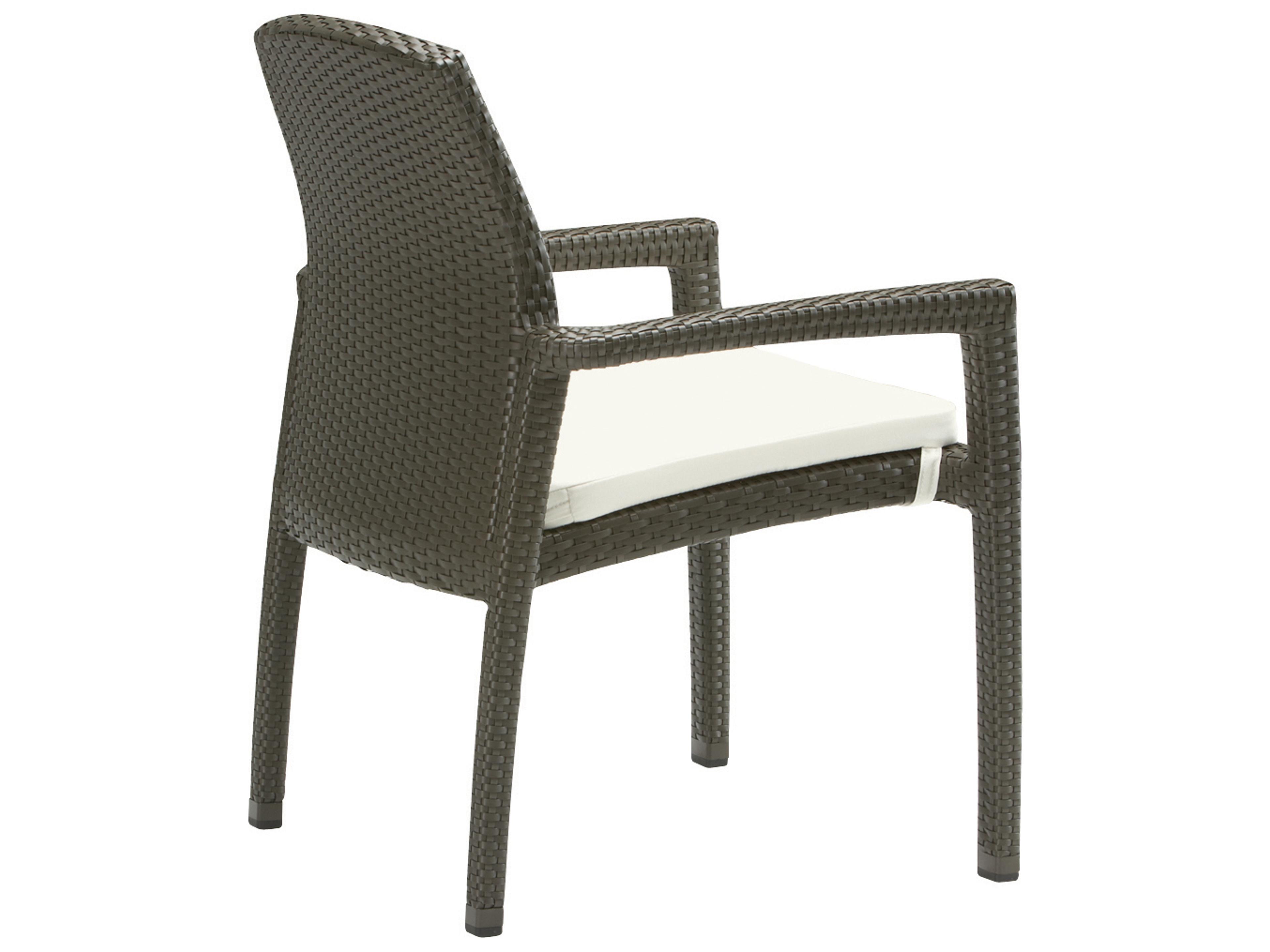 Tropitone Evo Woven Cushion Outdoor Patio Dining Arm Chair