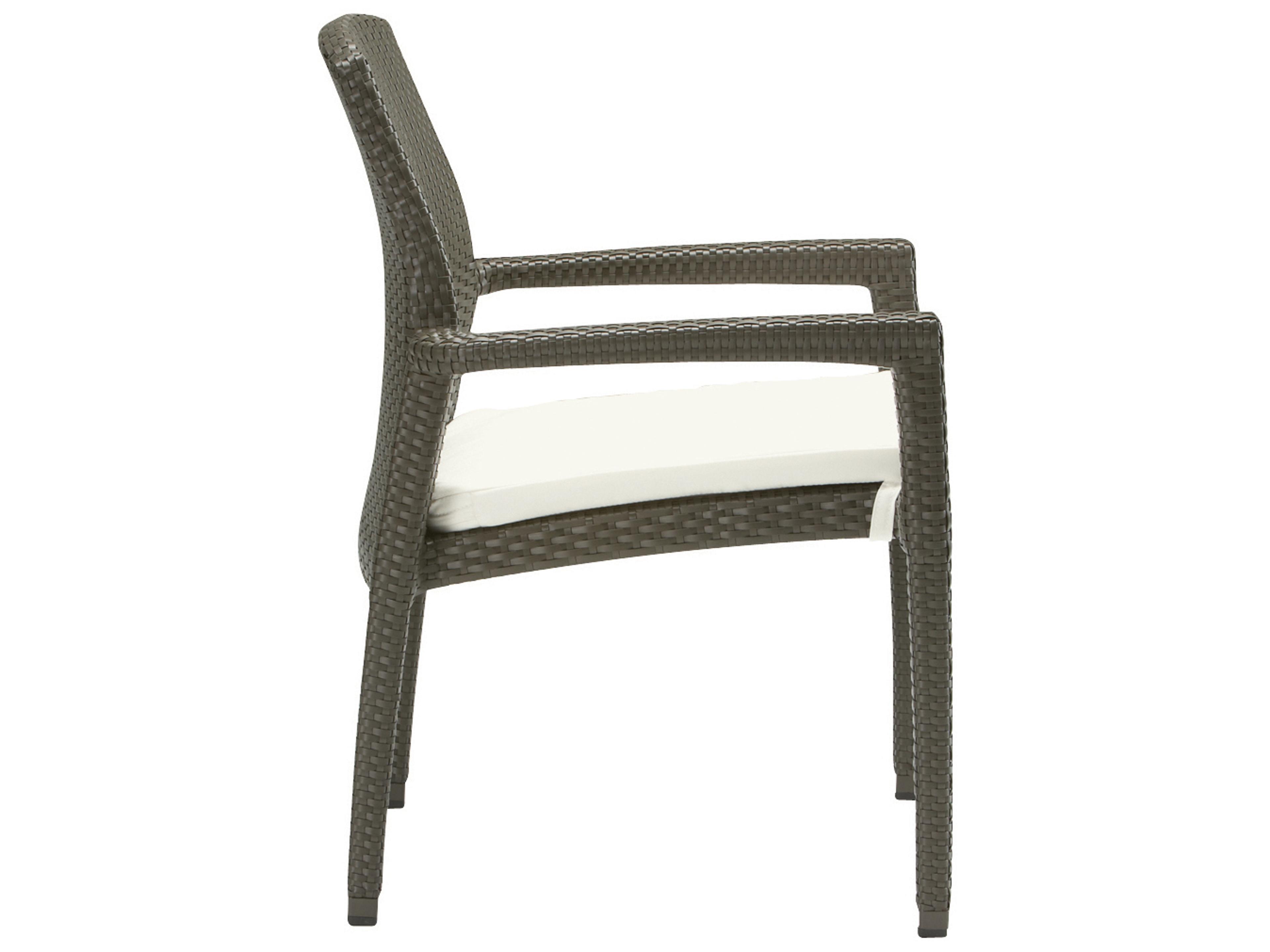 Tropitone Evo Woven Cushion Outdoor Patio Dining Arm Chair