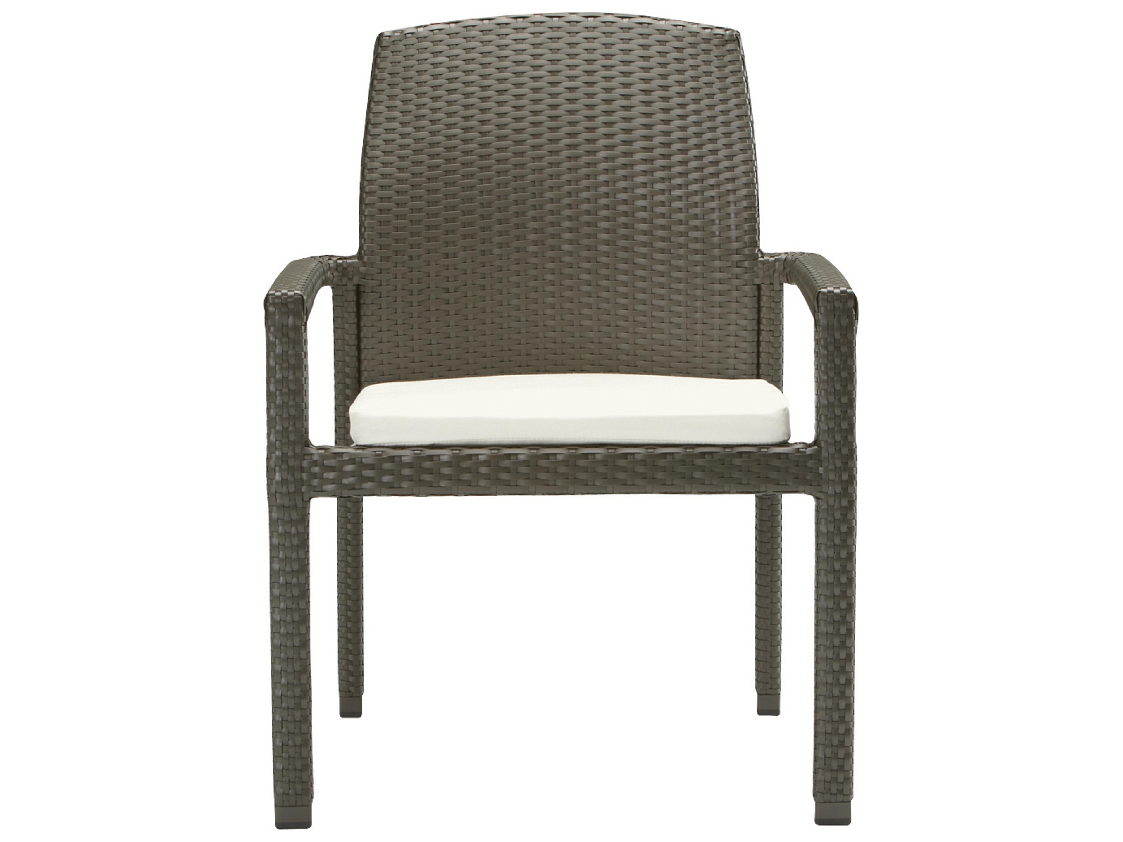 Tropitone Evo Woven Cushion Outdoor Patio Dining Arm Chair