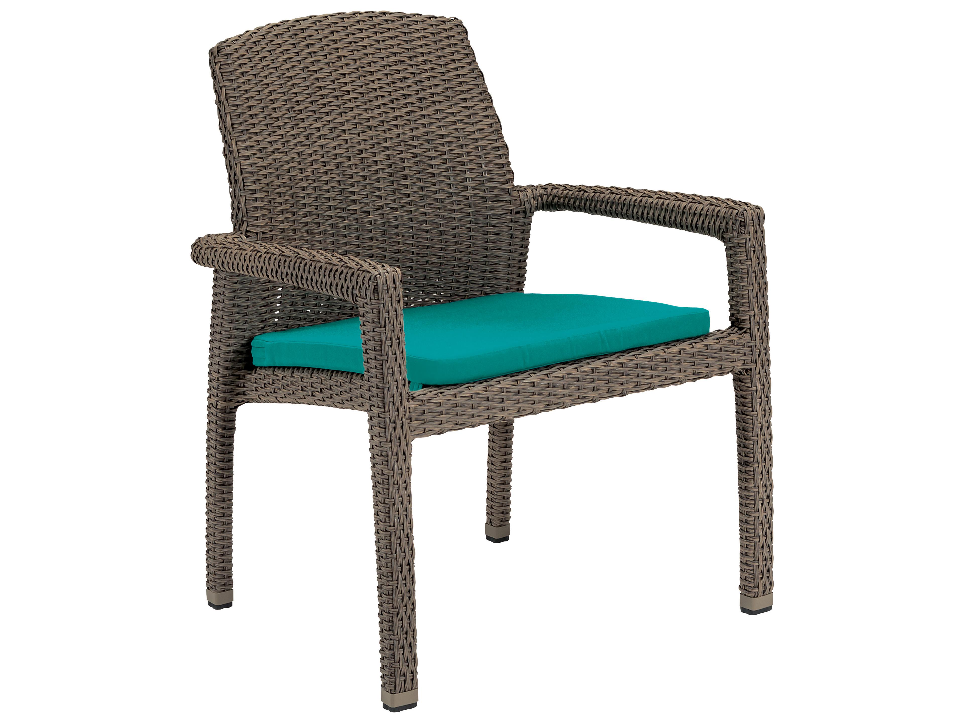 Tropitone Evo Woven Cushion Outdoor Patio Dining Arm Chair