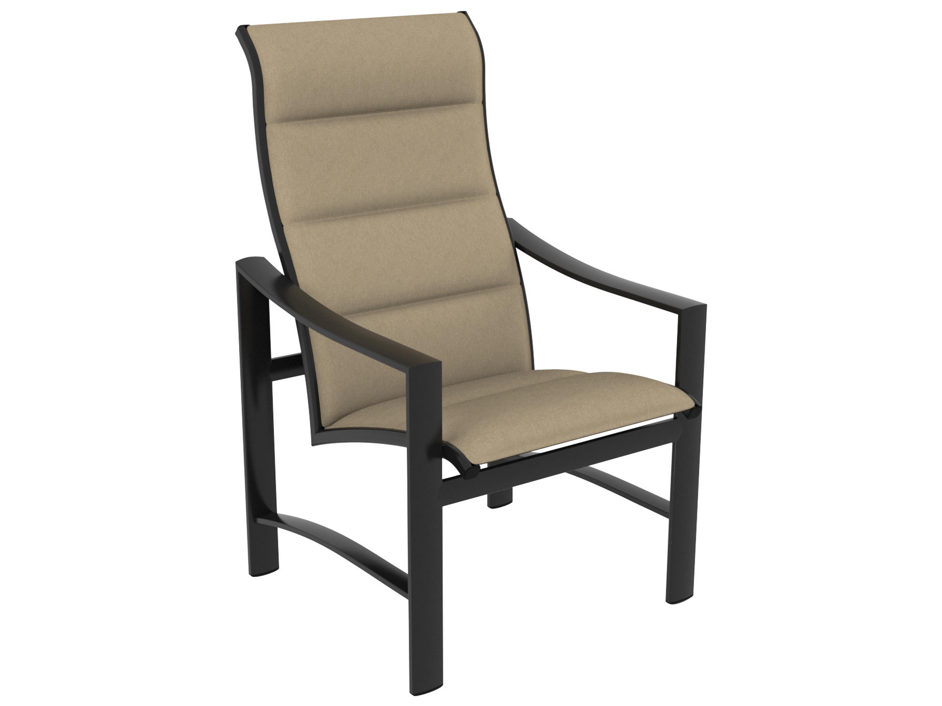 Kenzo Padded Sling High Back Dining Chair Modern Outdoor Seating