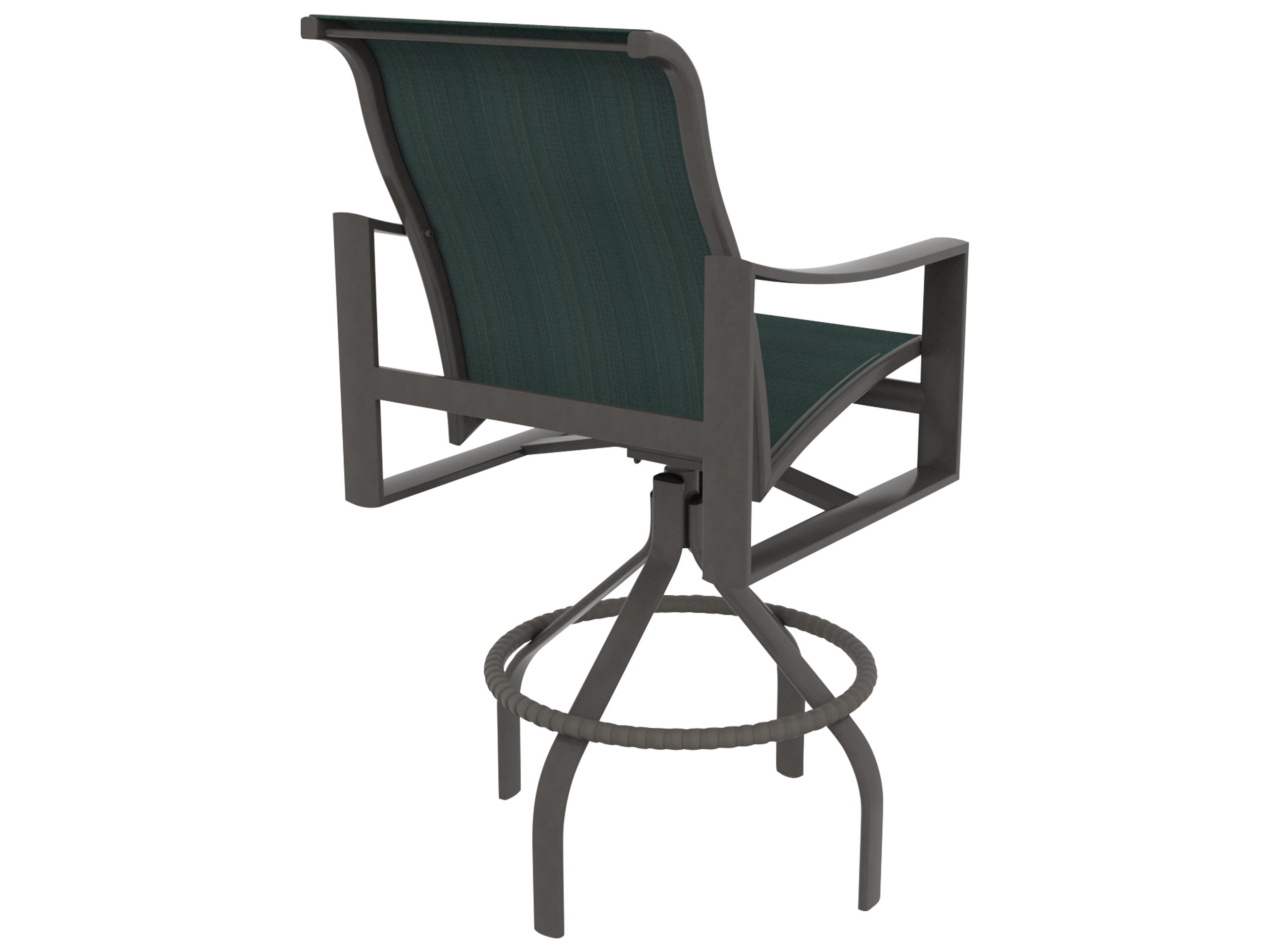 Tropitone Kenzo Sling Aluminum Swivel Outdoor Patio Bar Stool