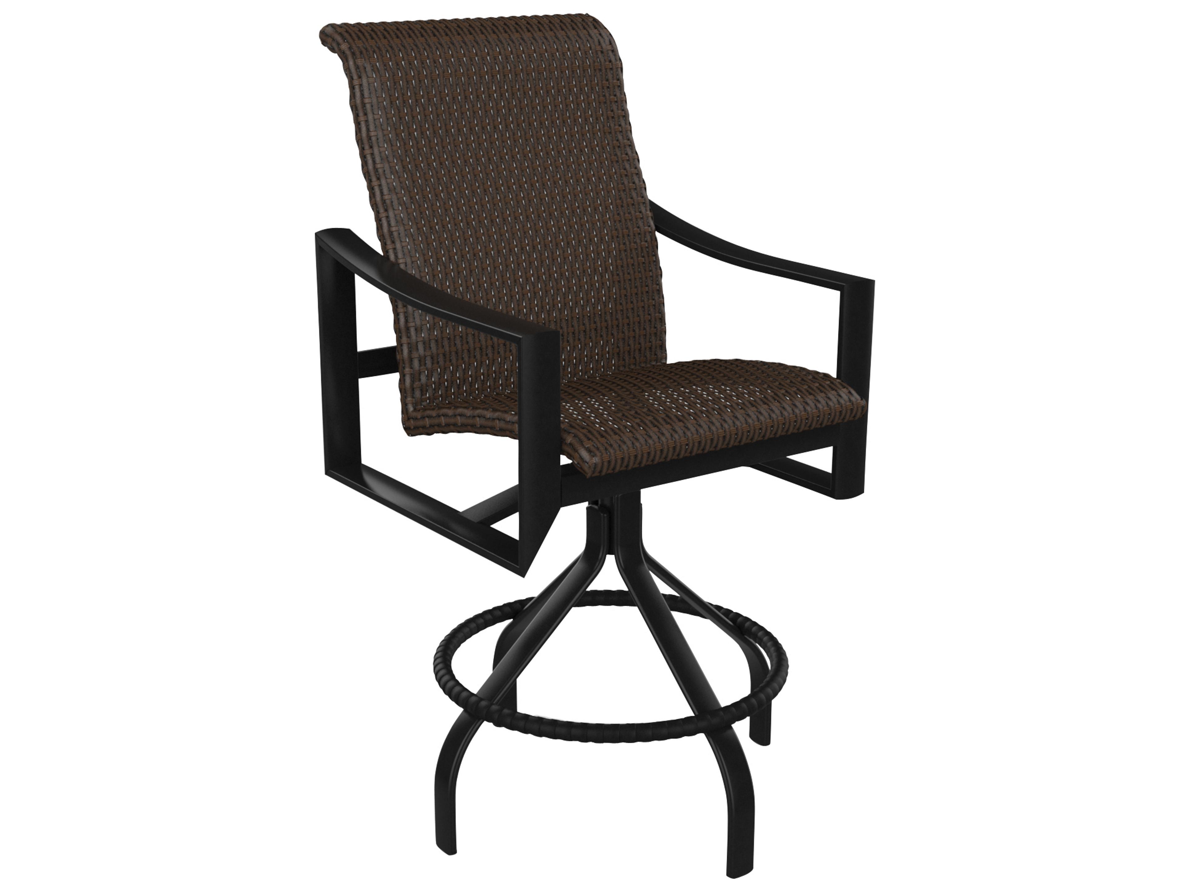 Kenzo Woven Aluminum Wicker Outdoor Bar Stool