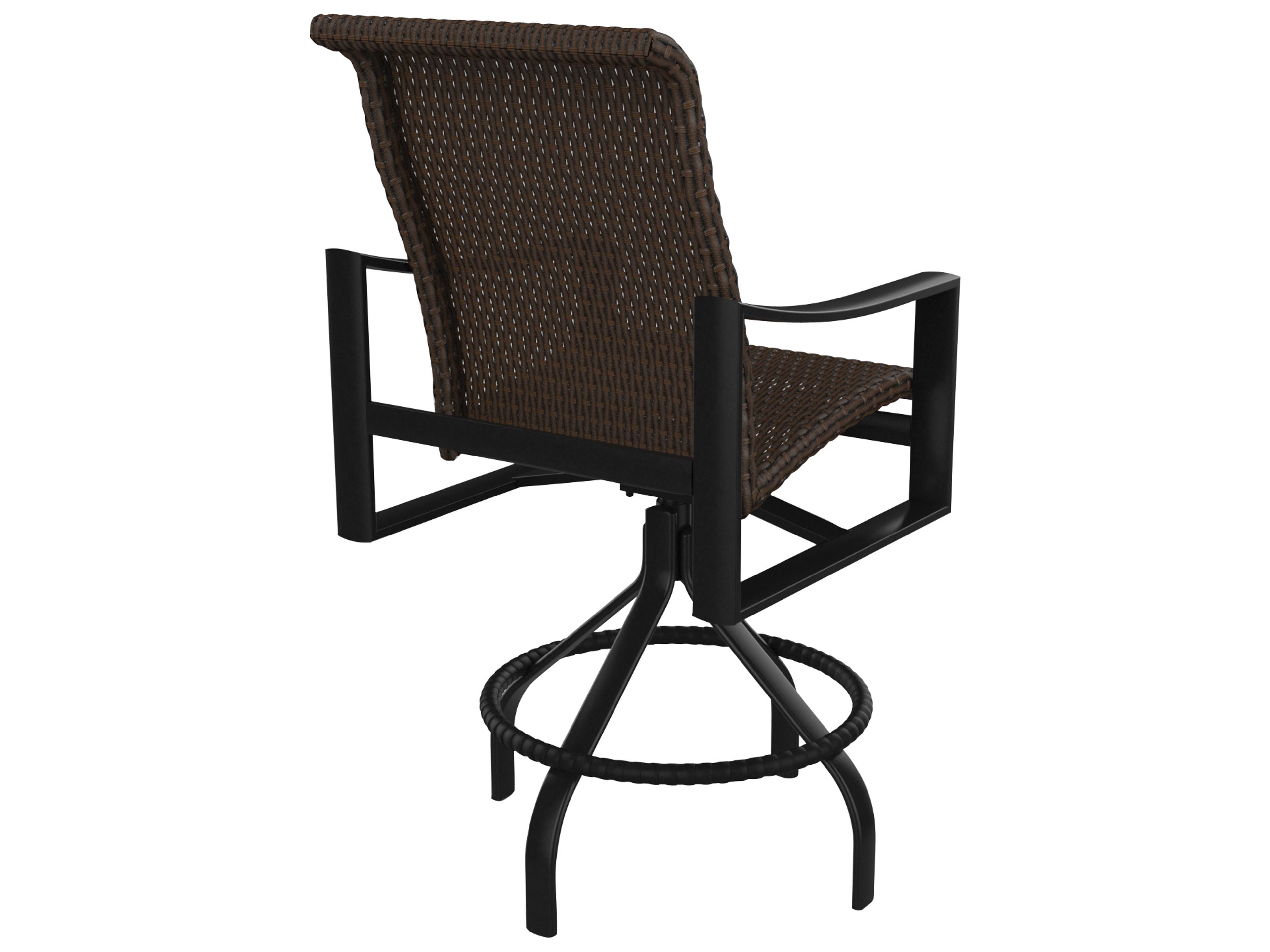 Tropitone Kenzo Woven Aluminum Wicker Outdoor Bar Stool