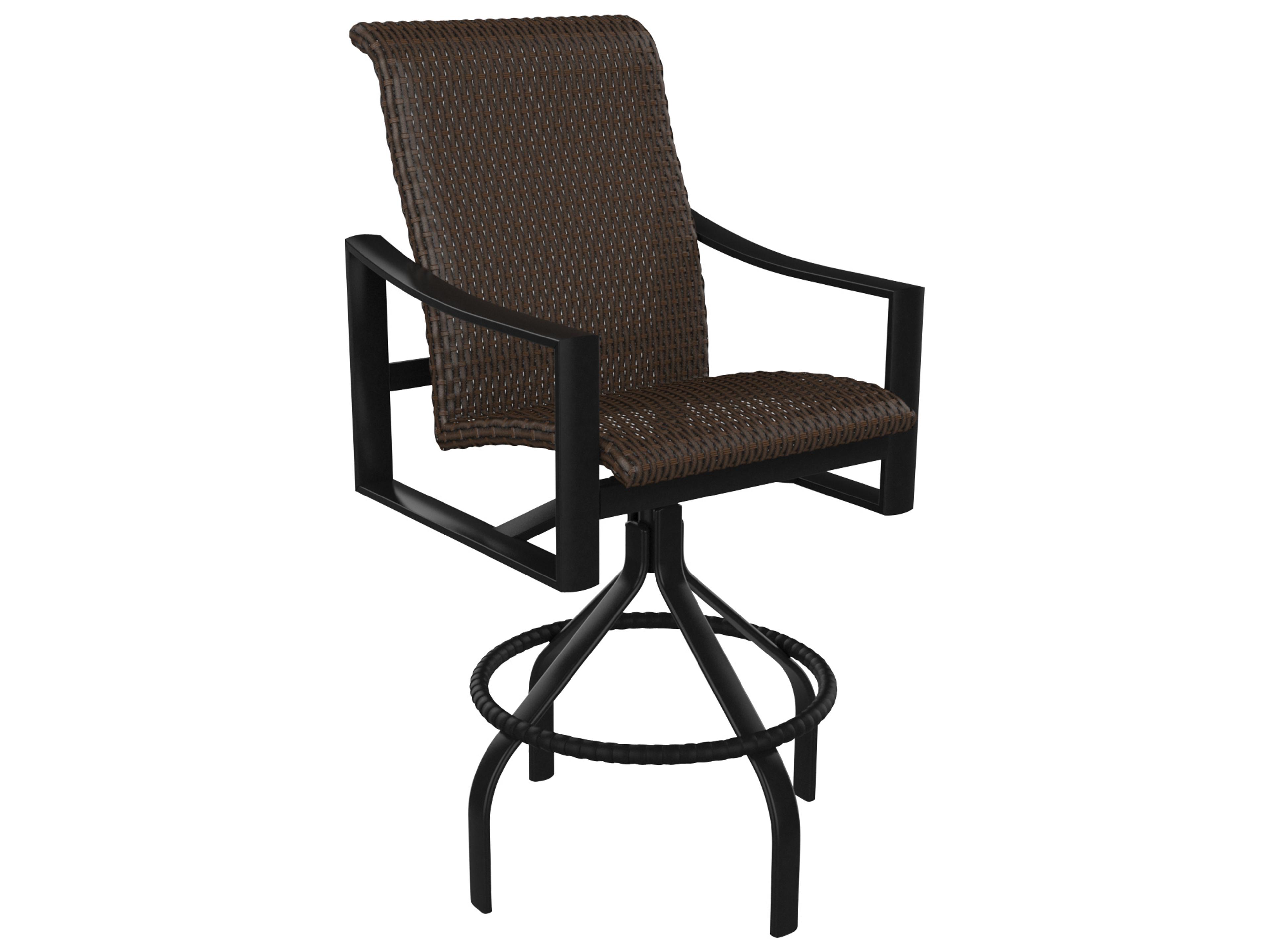 Kenzo Woven Aluminum Wicker Outdoor Patio Bar Stool