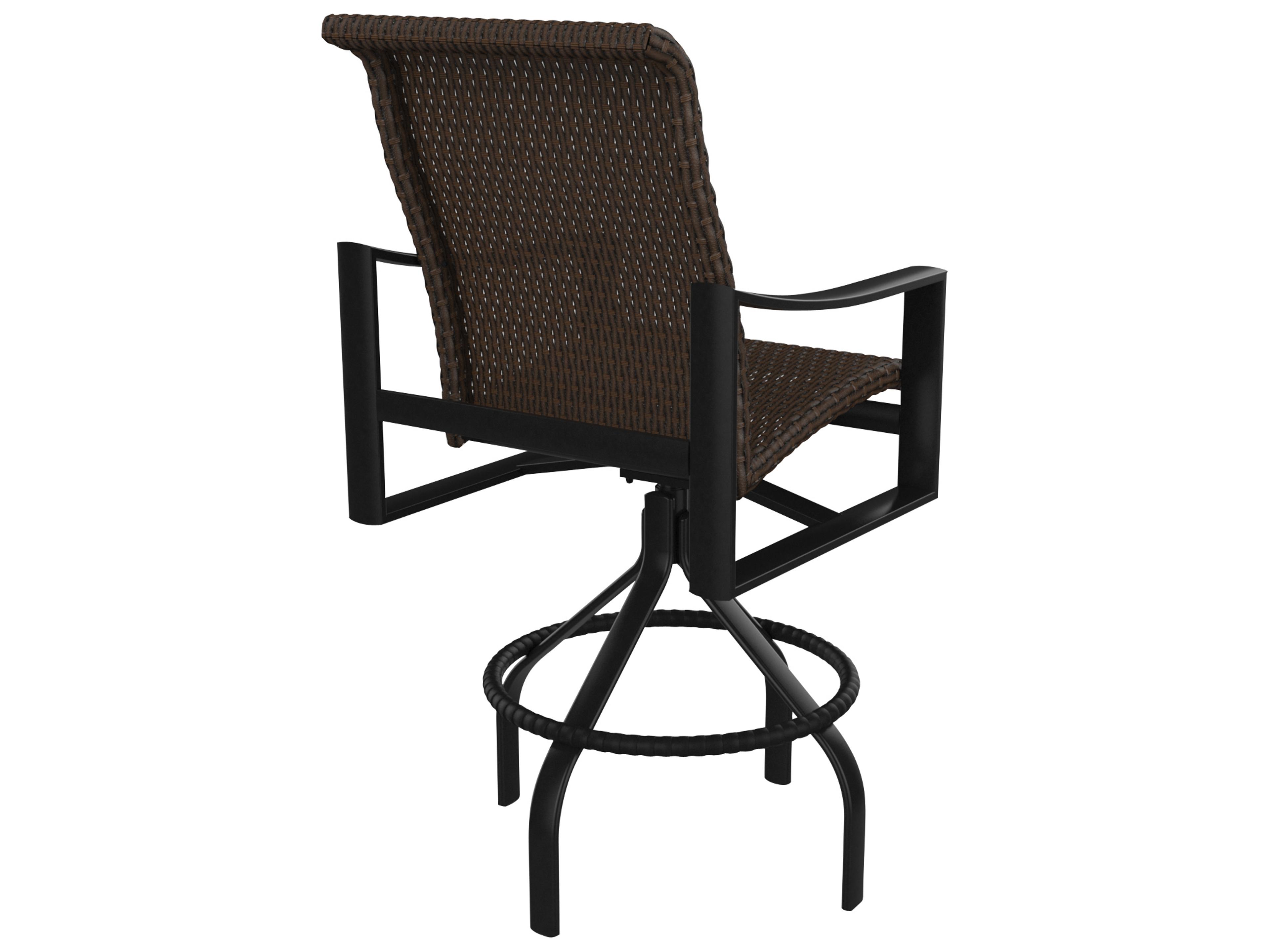 Tropitone Kenzo Woven Aluminum Wicker Outdoor Patio Bar Stool