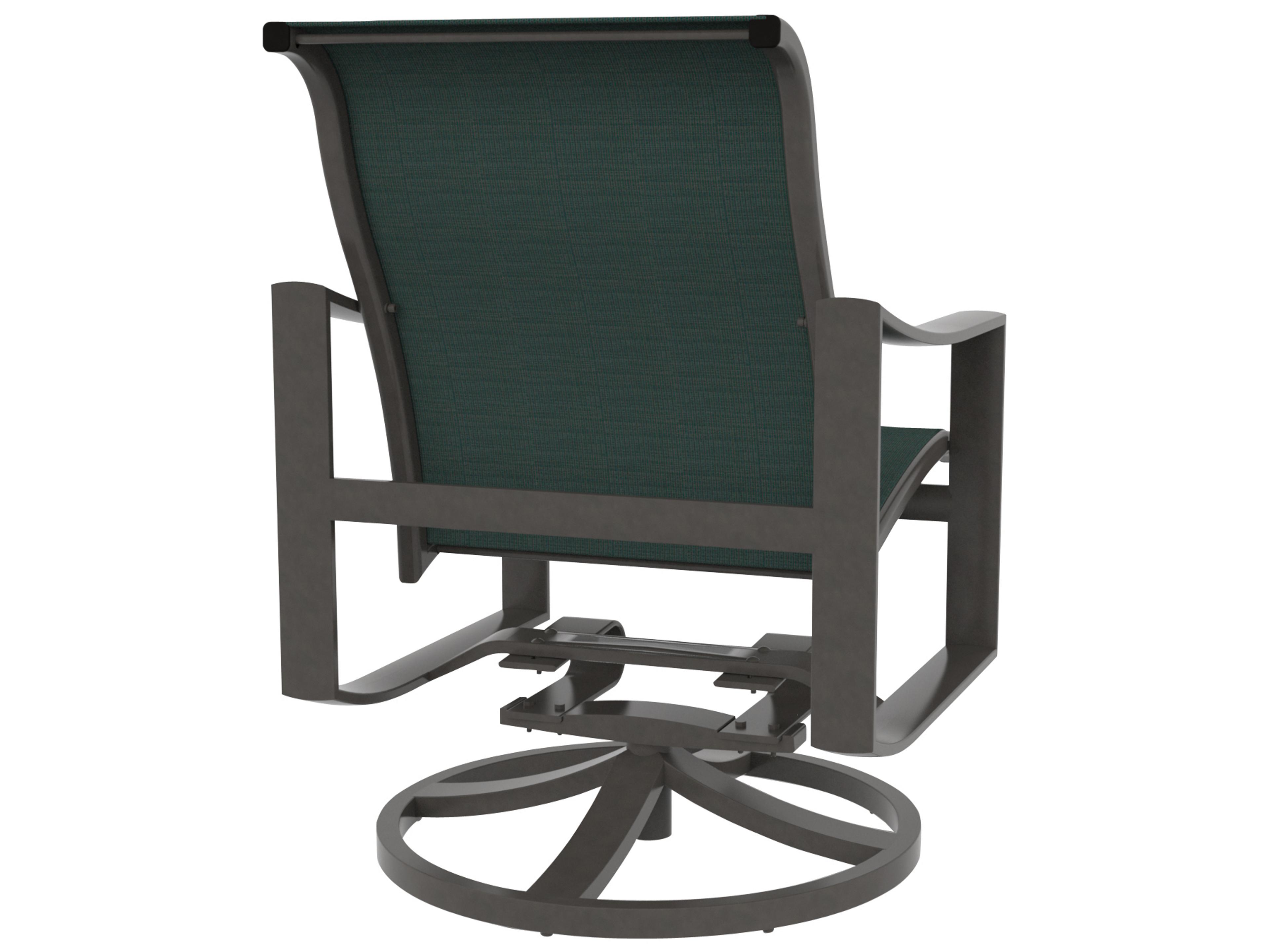 Tropitone Kenzo Sling Aluminum Swivel Rocker Outdoor Patio Dining Arm Chair