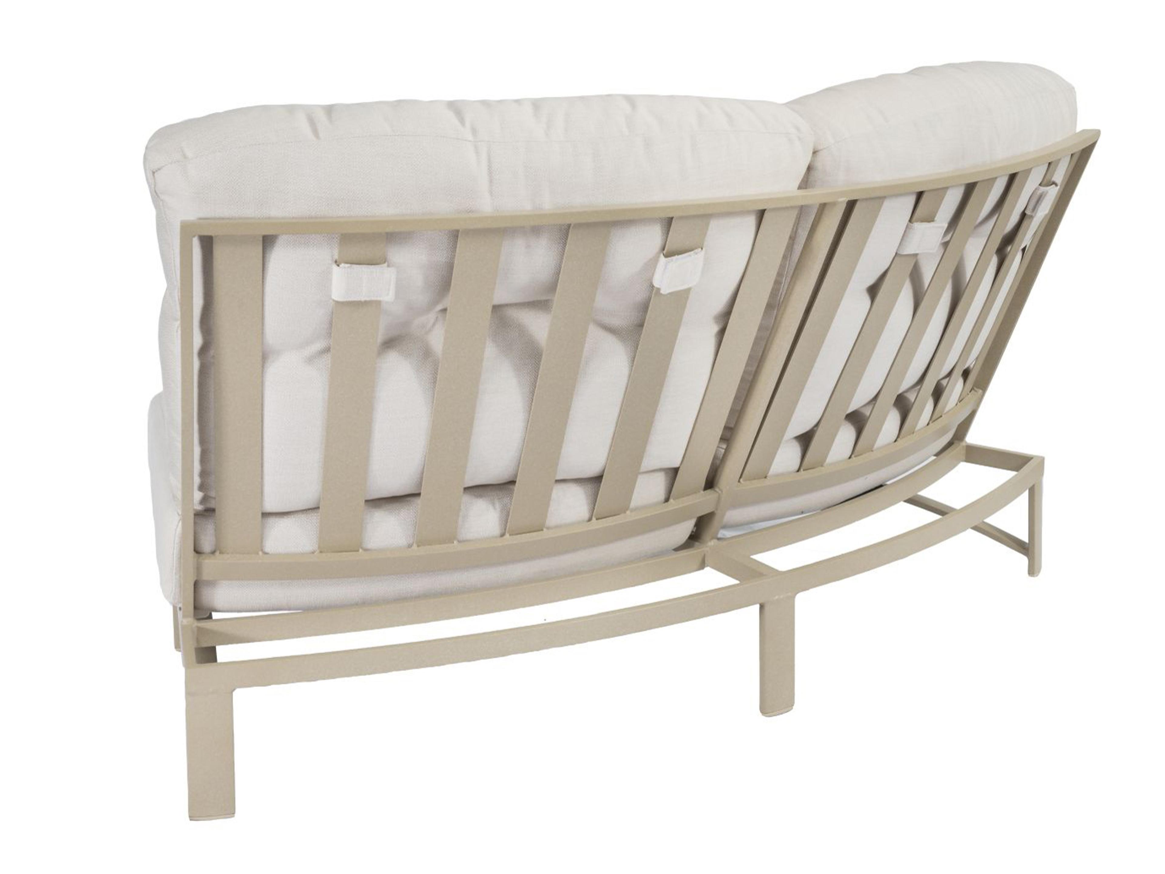 Tropitone Kenzo Cushion Aluminum Crescent Patio Loveseat