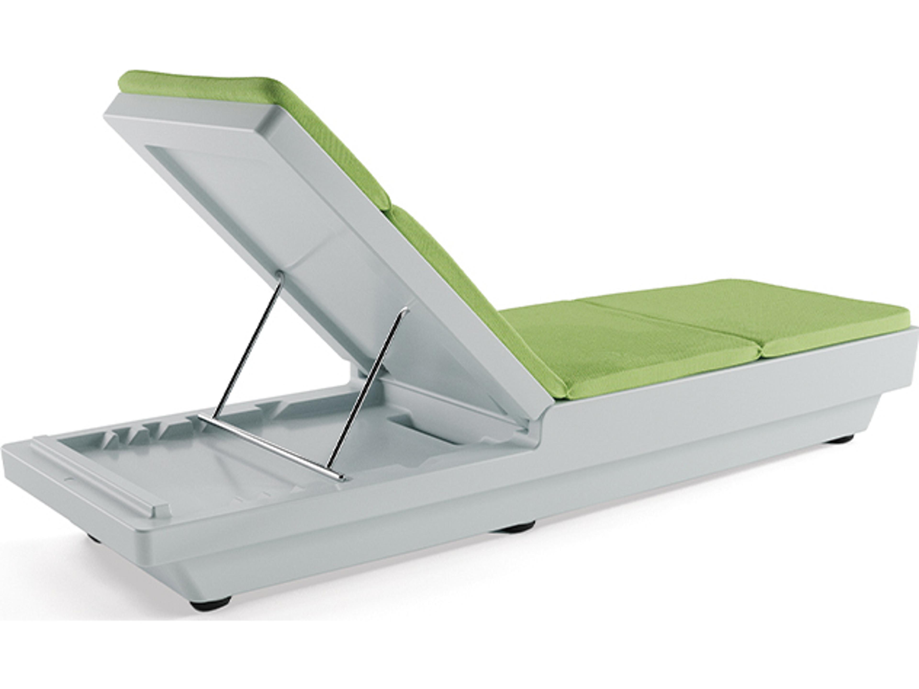 Tropitone Curve Resin Armless Adjustable Outdoor Patio Chaise Lounge with Pad