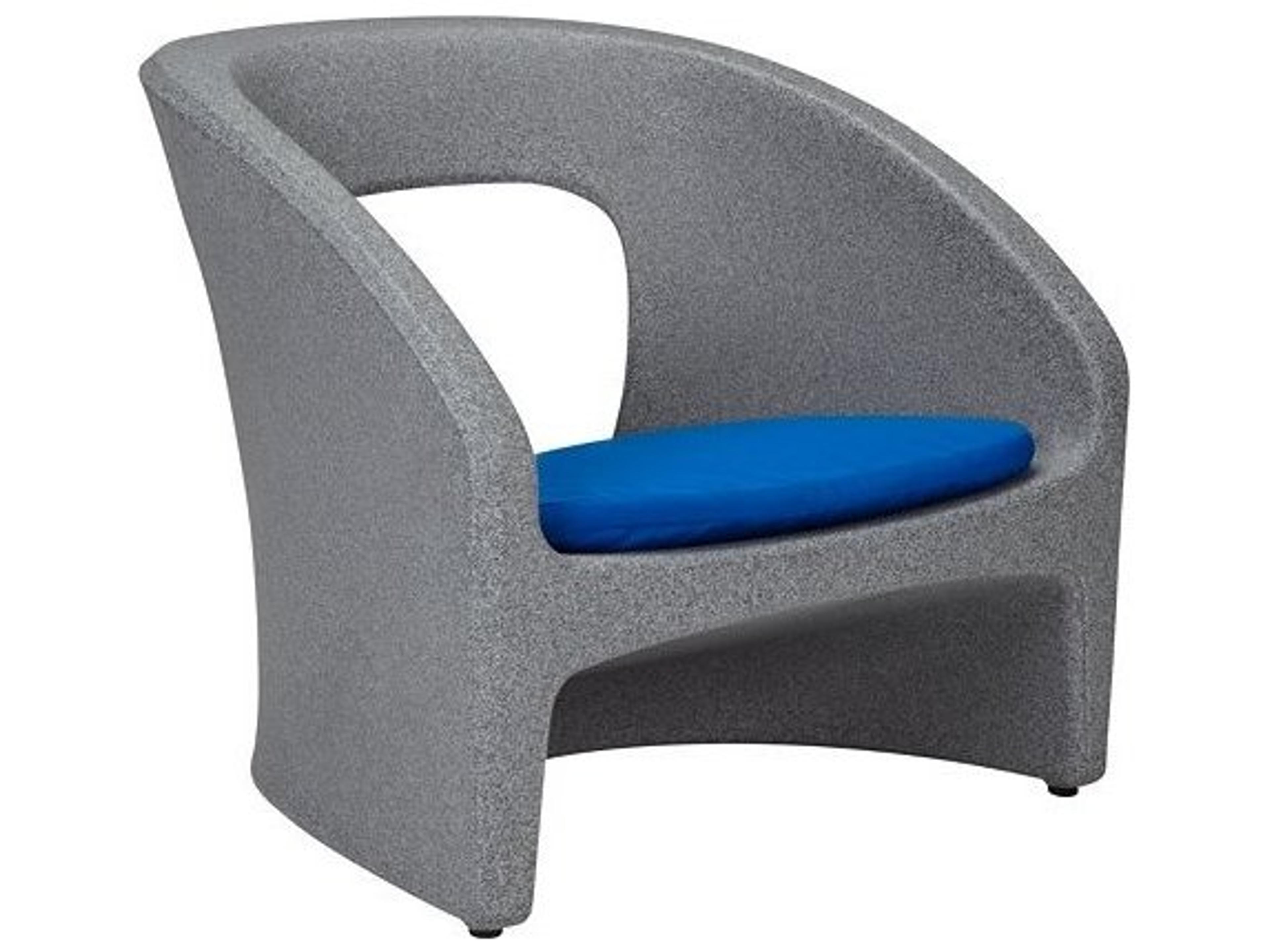 Radius Marine Grade Polymer Resin Sand Outdoor Lounge Chair with Seat Pad