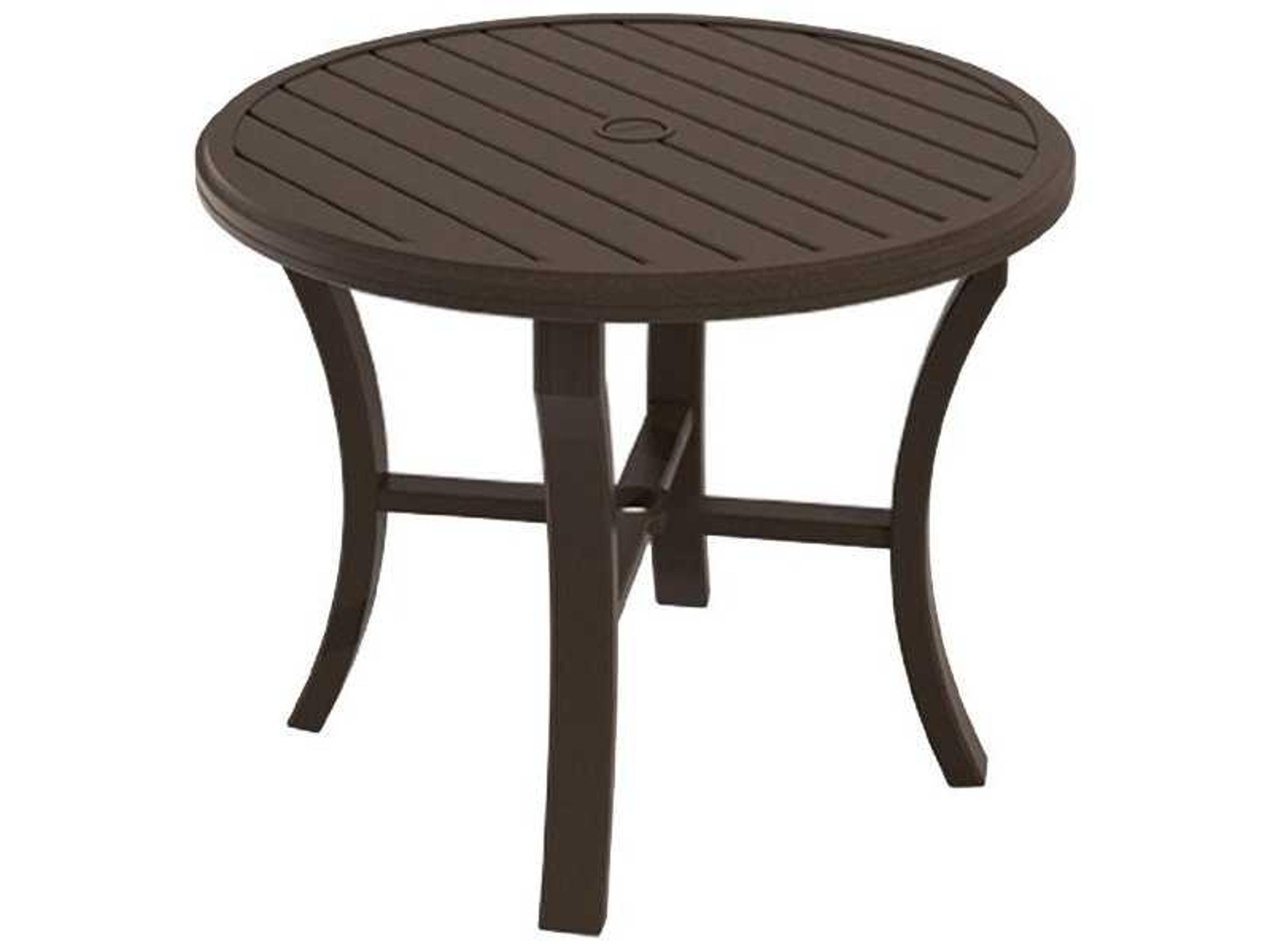 Banchetto Slat Aluminum Round Outdoor Dining Table