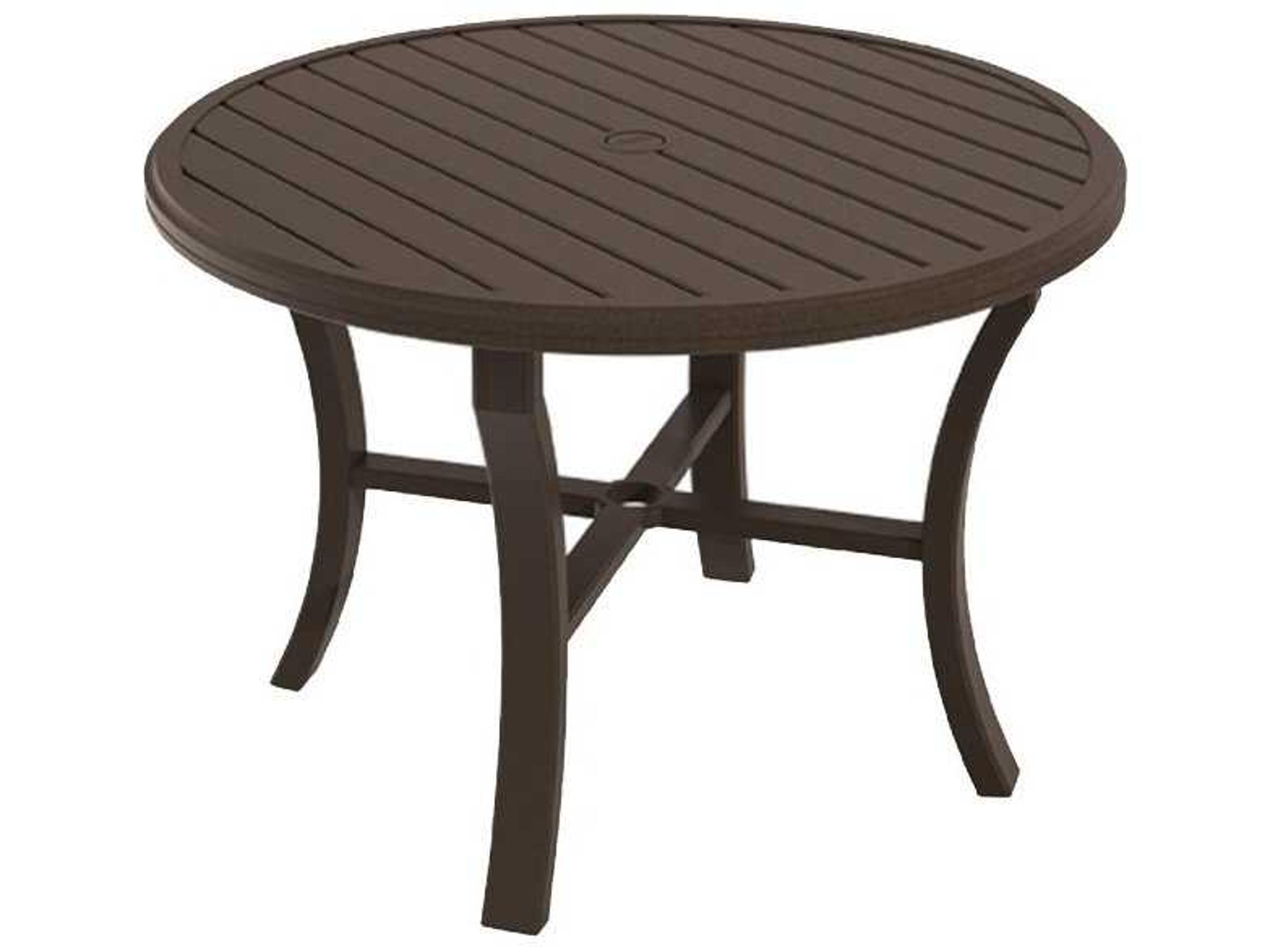 Banchetto Slat Aluminum Round Outdoor Dining Table