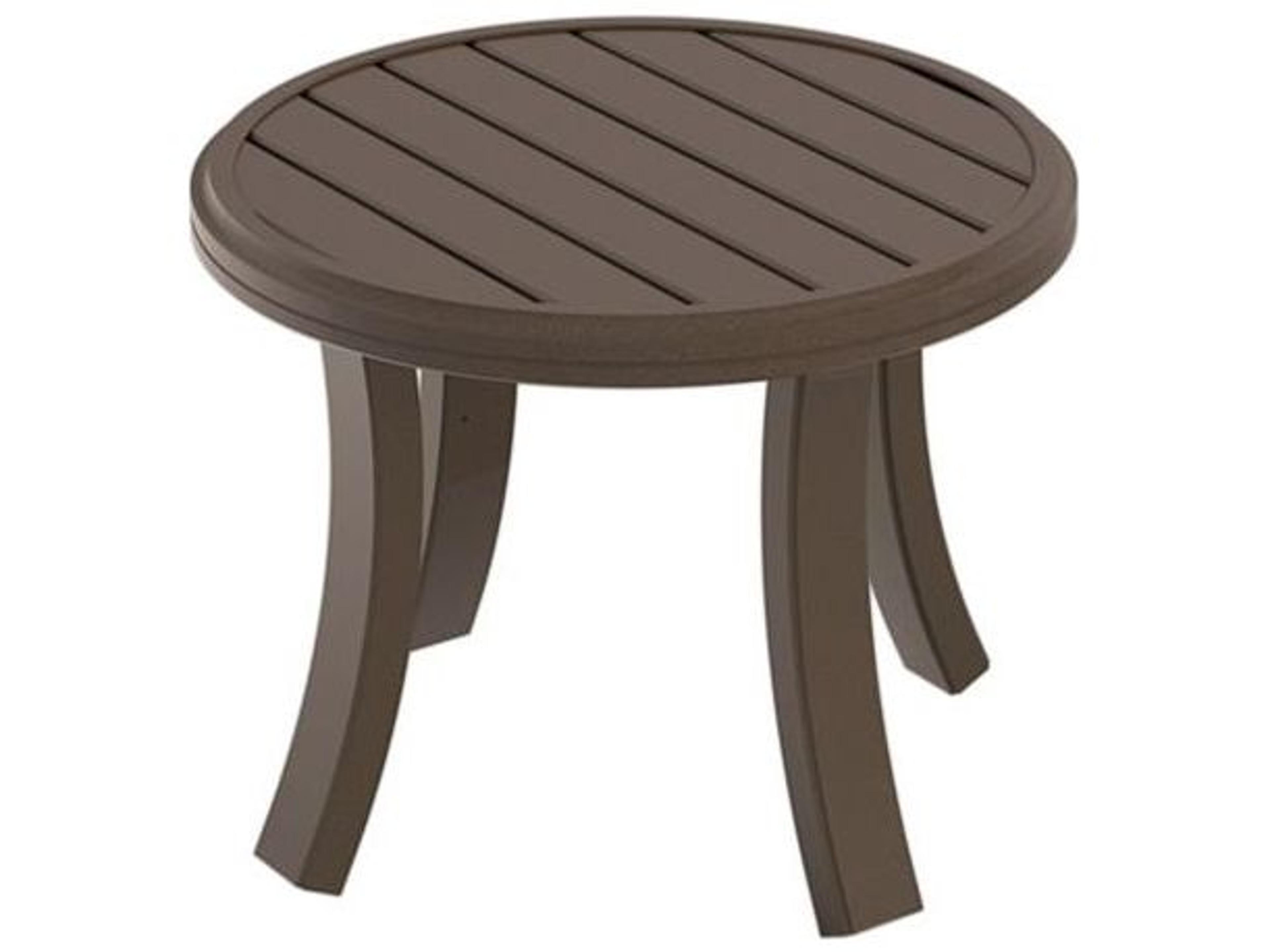Banchetto Slat Aluminum Round Tea Table