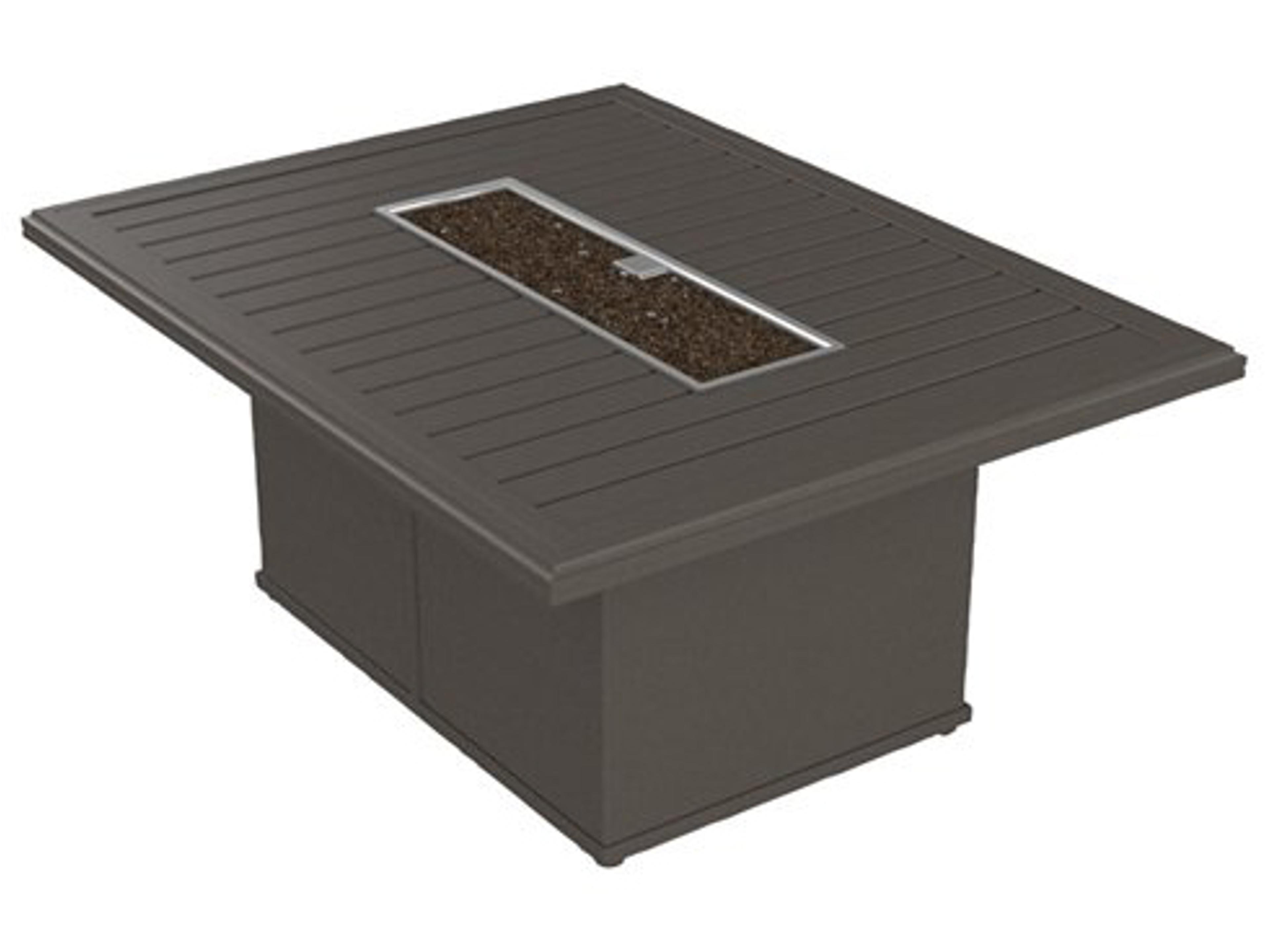 Banchetto Aluminum Rectangular Ignitor Outdoor Patio Fire Pit Table with Timer