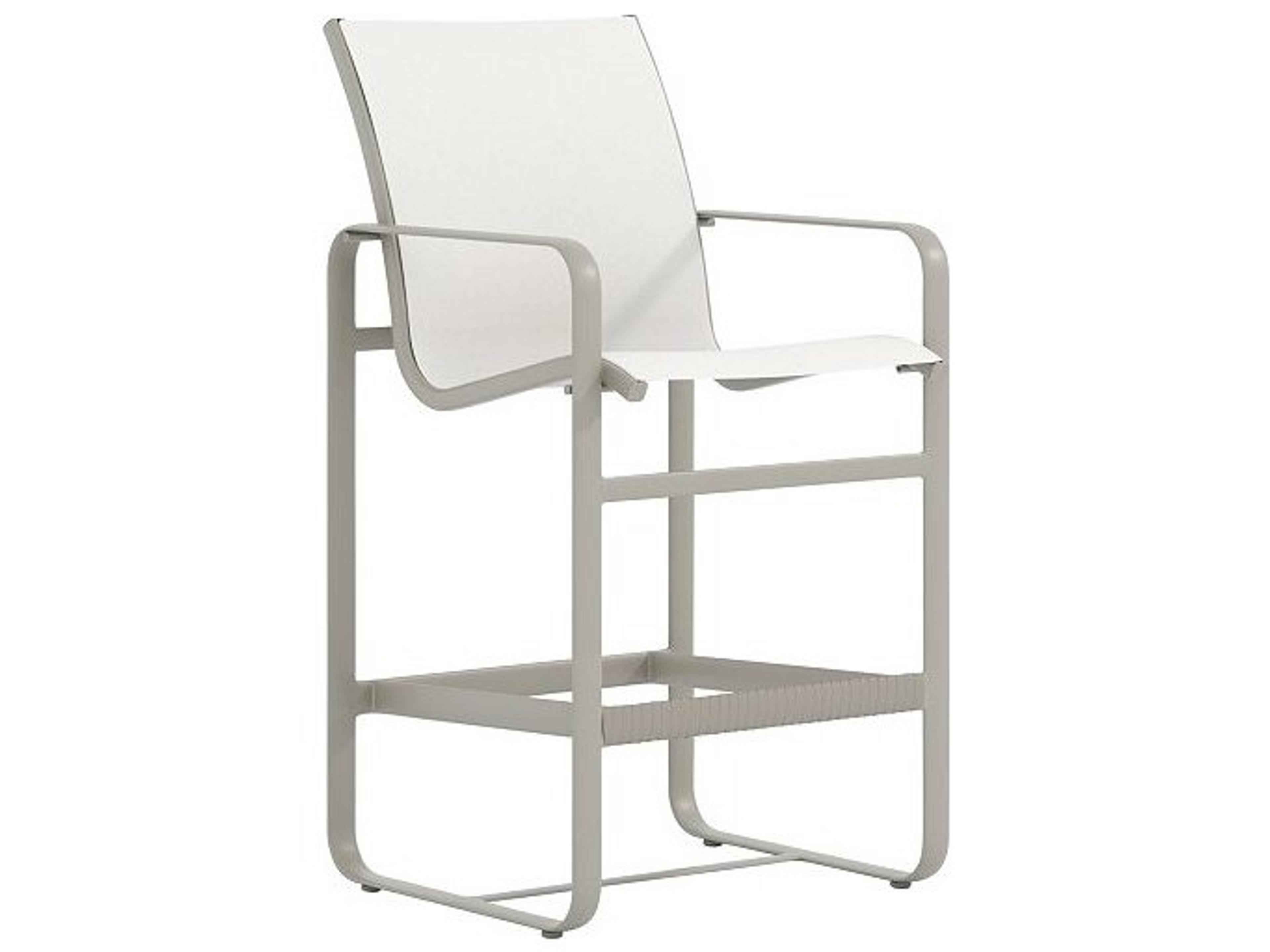 Brasilia Sling Aluminum Swivel Outdoor Patio Bar Stool